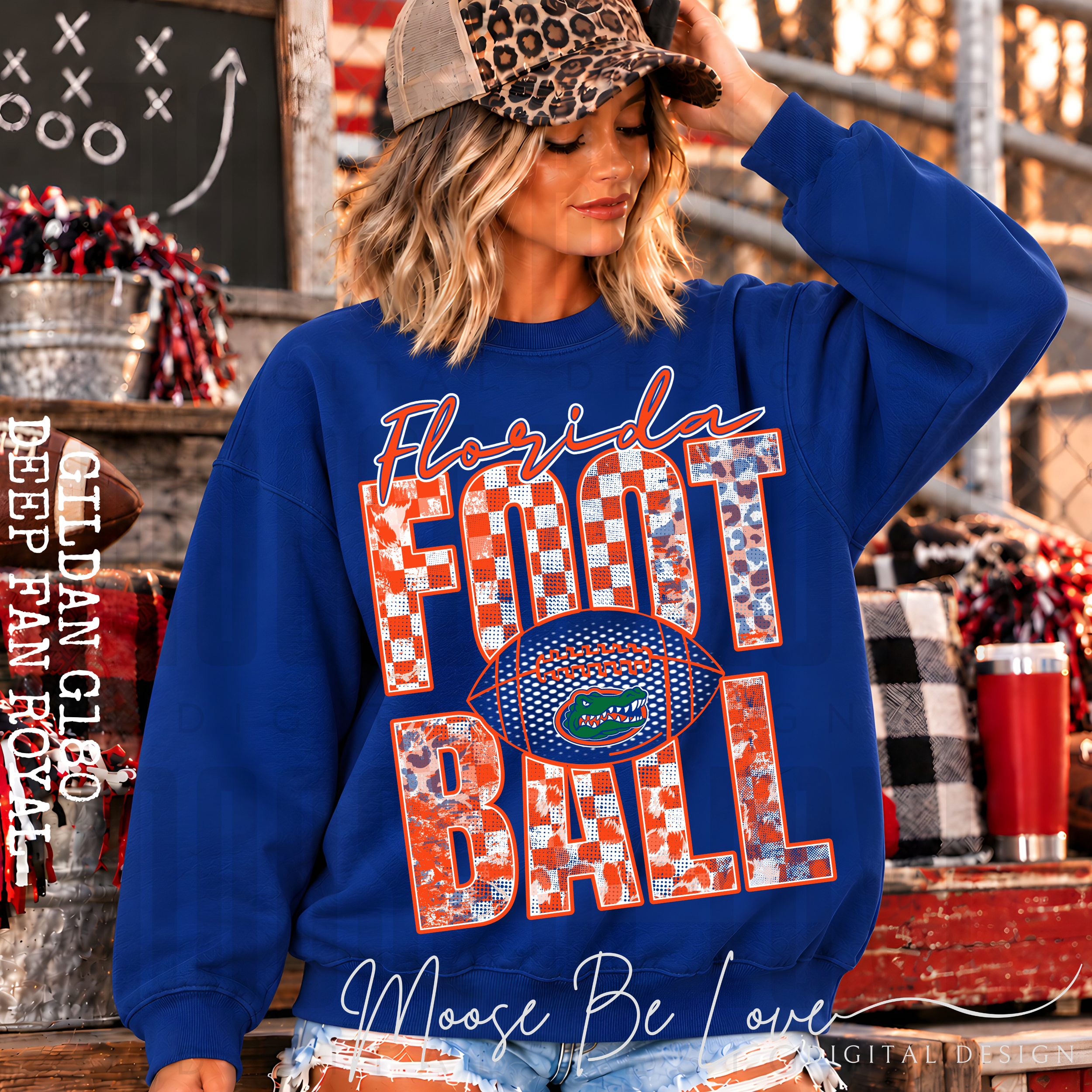 GATORS LEOPARD CHECKERED STACKED FOOTBALL BUNDLE