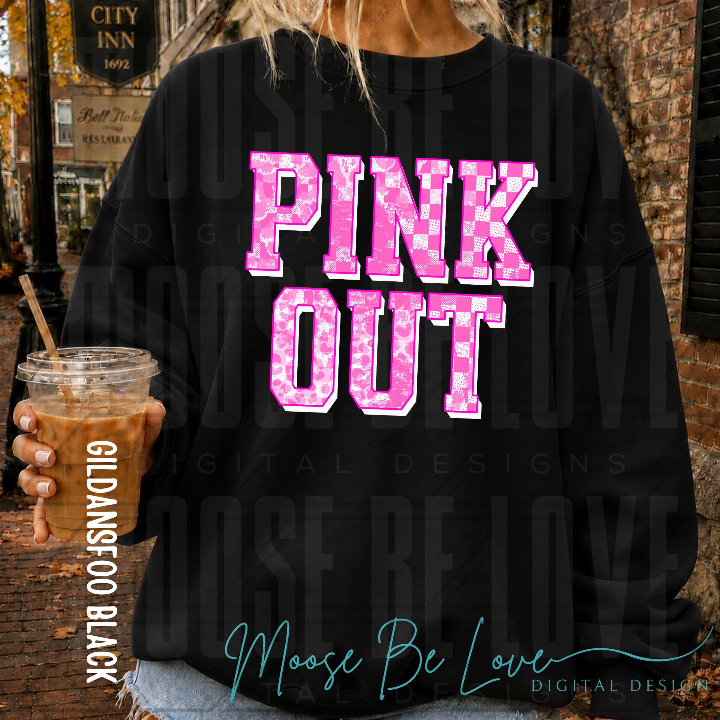 PINK OUT 3D CHECKERED LEOPARD GRUNGE PNG