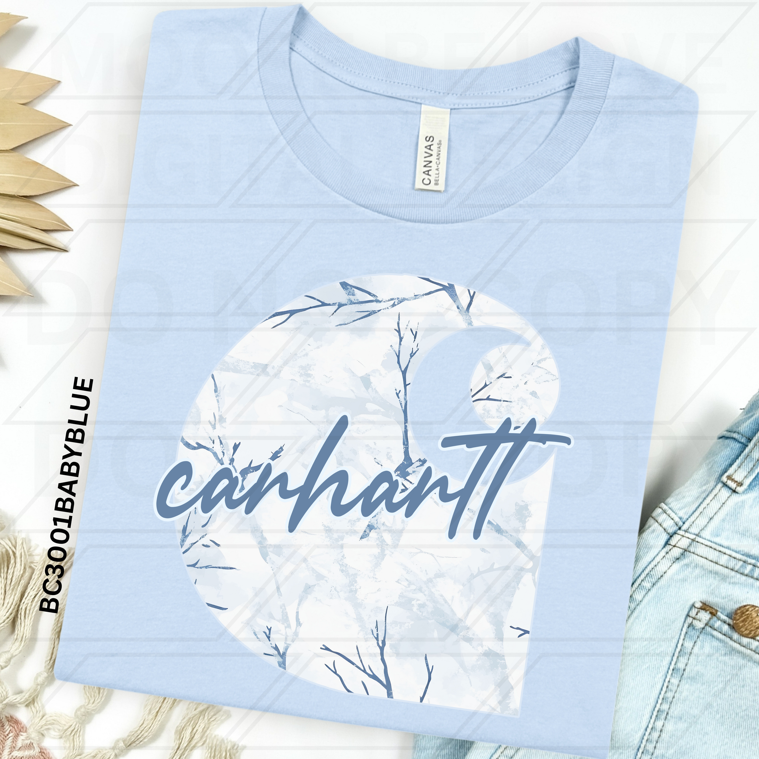 C@RHARTT BLUE CAMO VARSITY SIGNATURE PNG