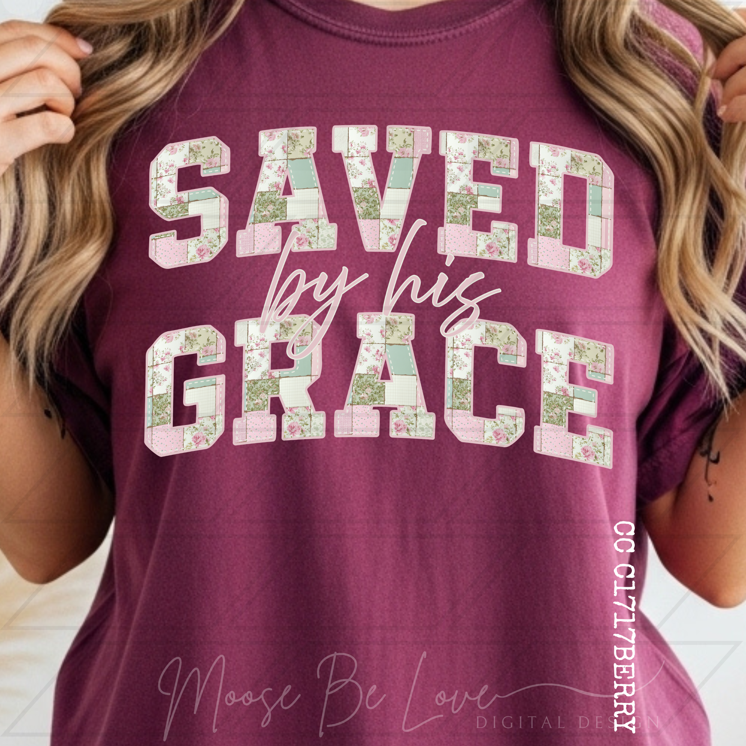 SAVED BY GRACE QUILTED STITCH PNG