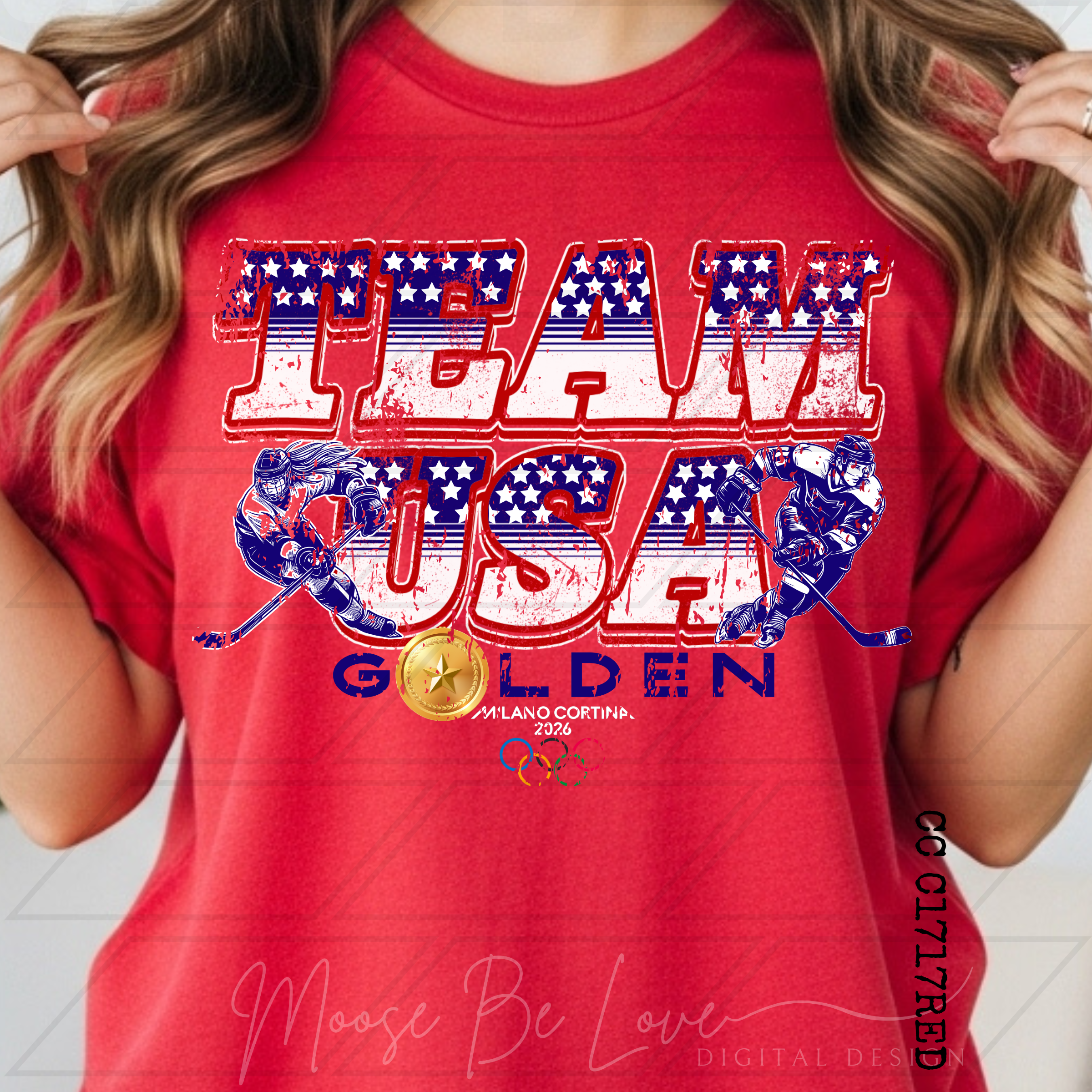 TEAM USA HOCKEY (MENS AND WOMENS) GOLDEN ALEGREYA PNG