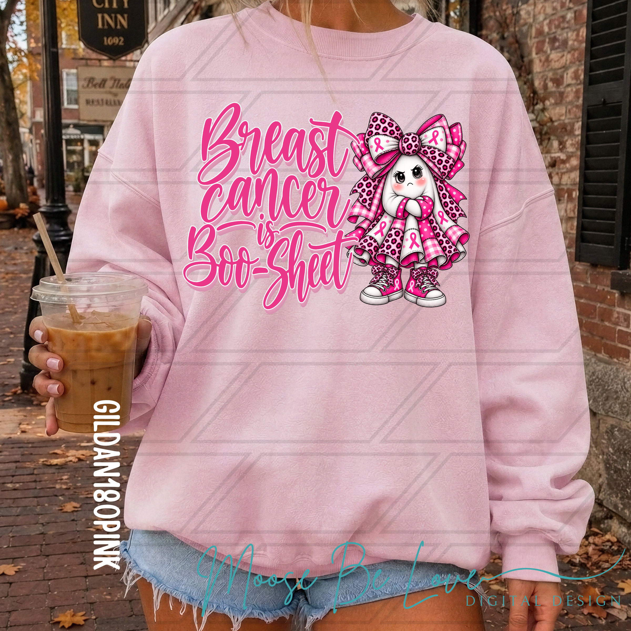 BREAST CANCER IS BOO SHEET PATCHWORK GHOST BUNDLE