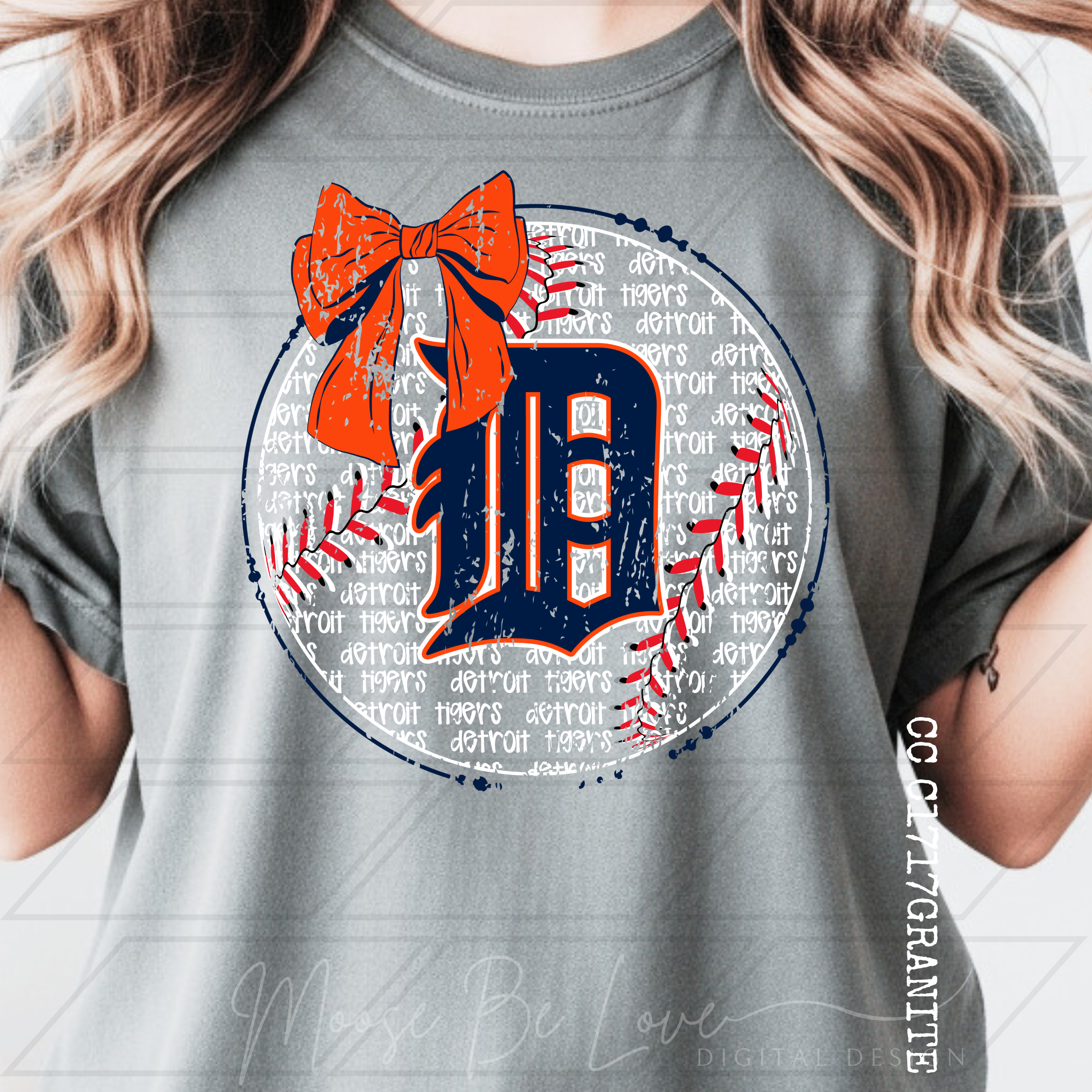 TIGERS BASEBALL BELLA BOO TYPOGRAPHY BASEBALL BOW BUNDLE