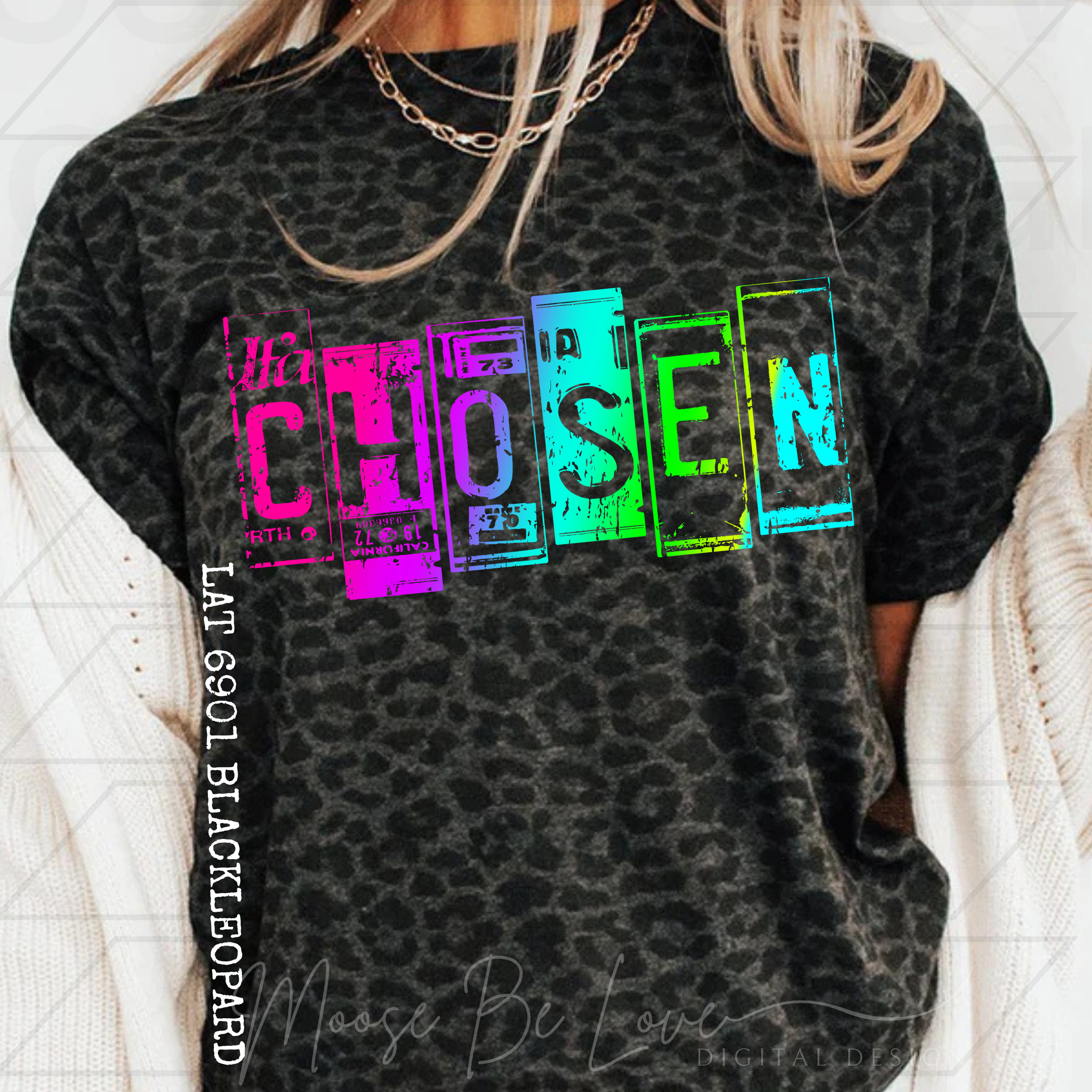 CHOSEN NEON LICENSE PLATE PNG