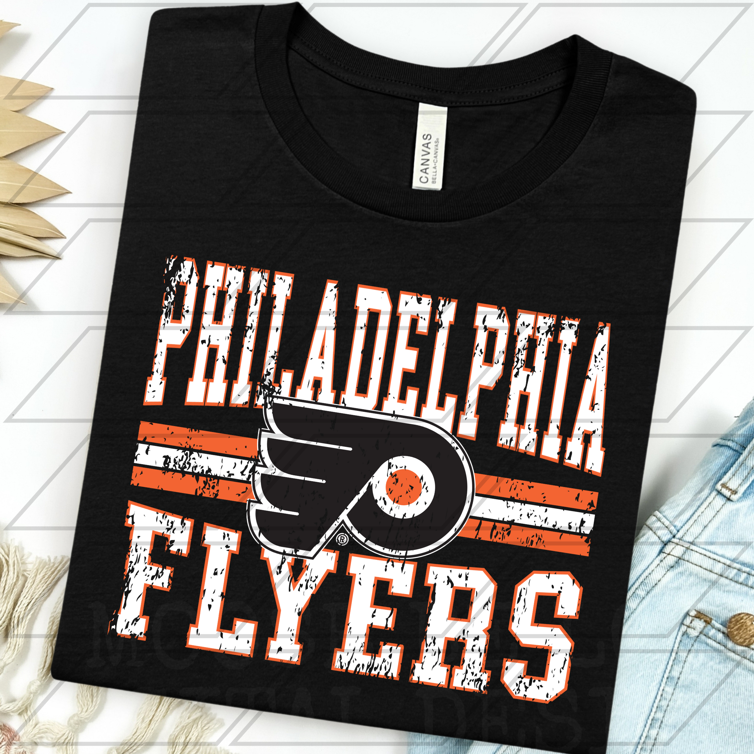 FLYERS HOCKEY WIDE GRUNGE STRIPE BUNDLE