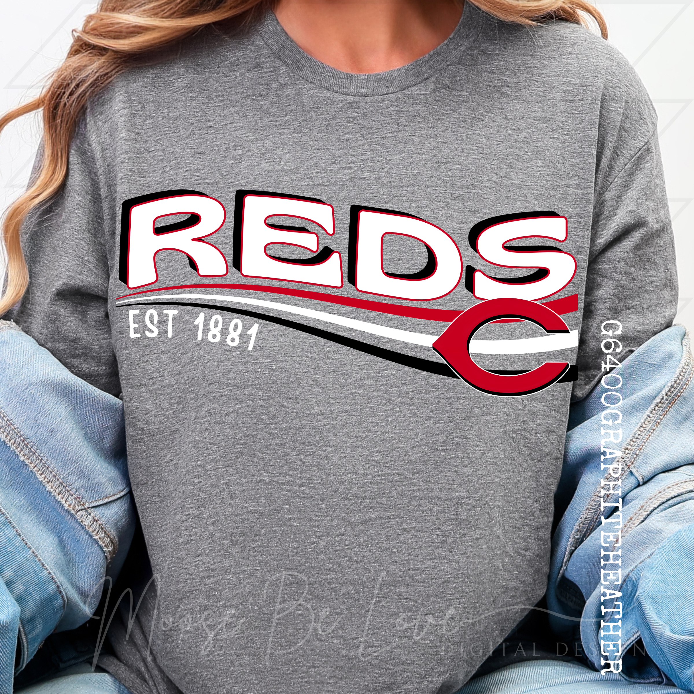 REDS BASEBALL 3D GILKER WAVE PNG