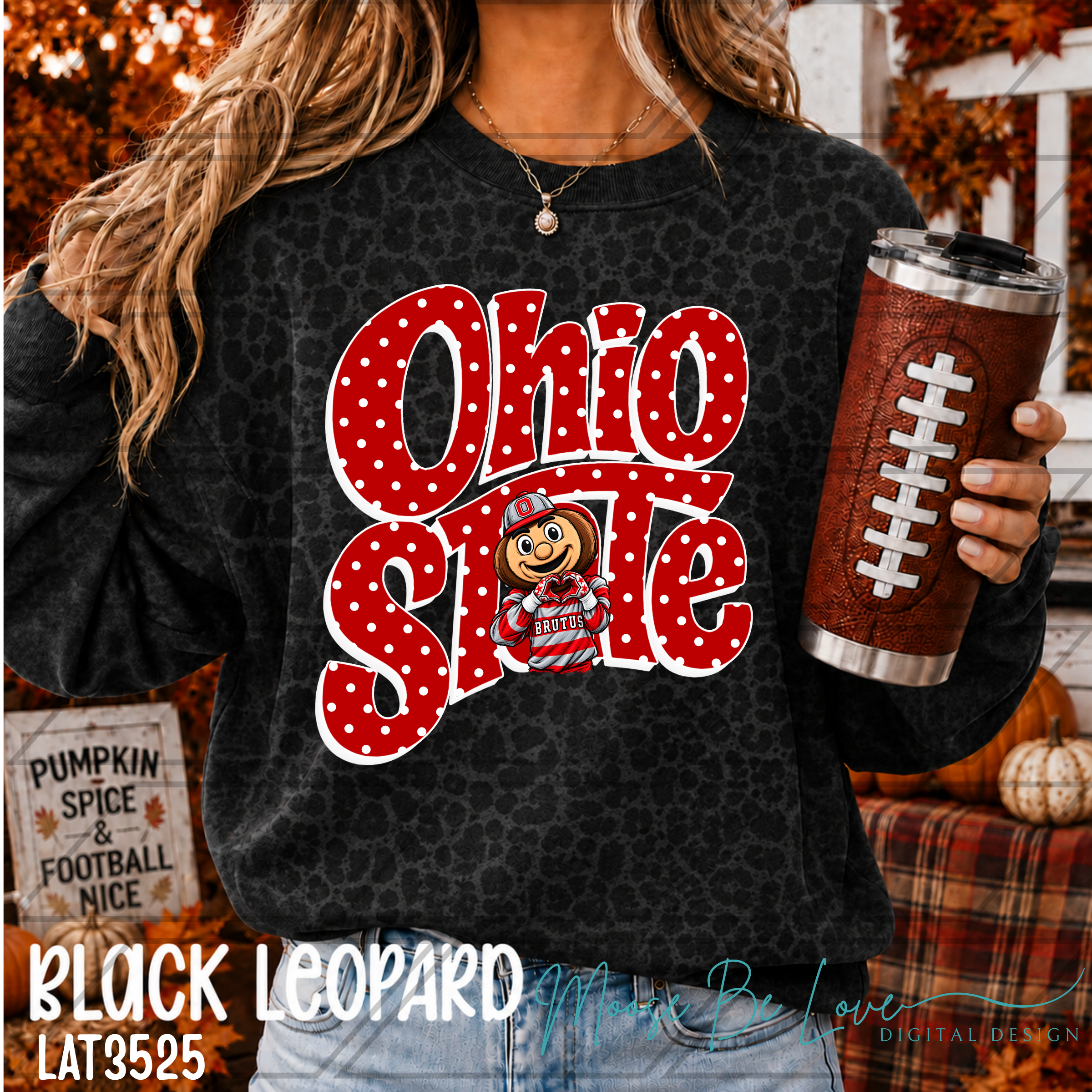 OHIO STATE BRUTUS POLKA DOT WORD ART BUNDLE