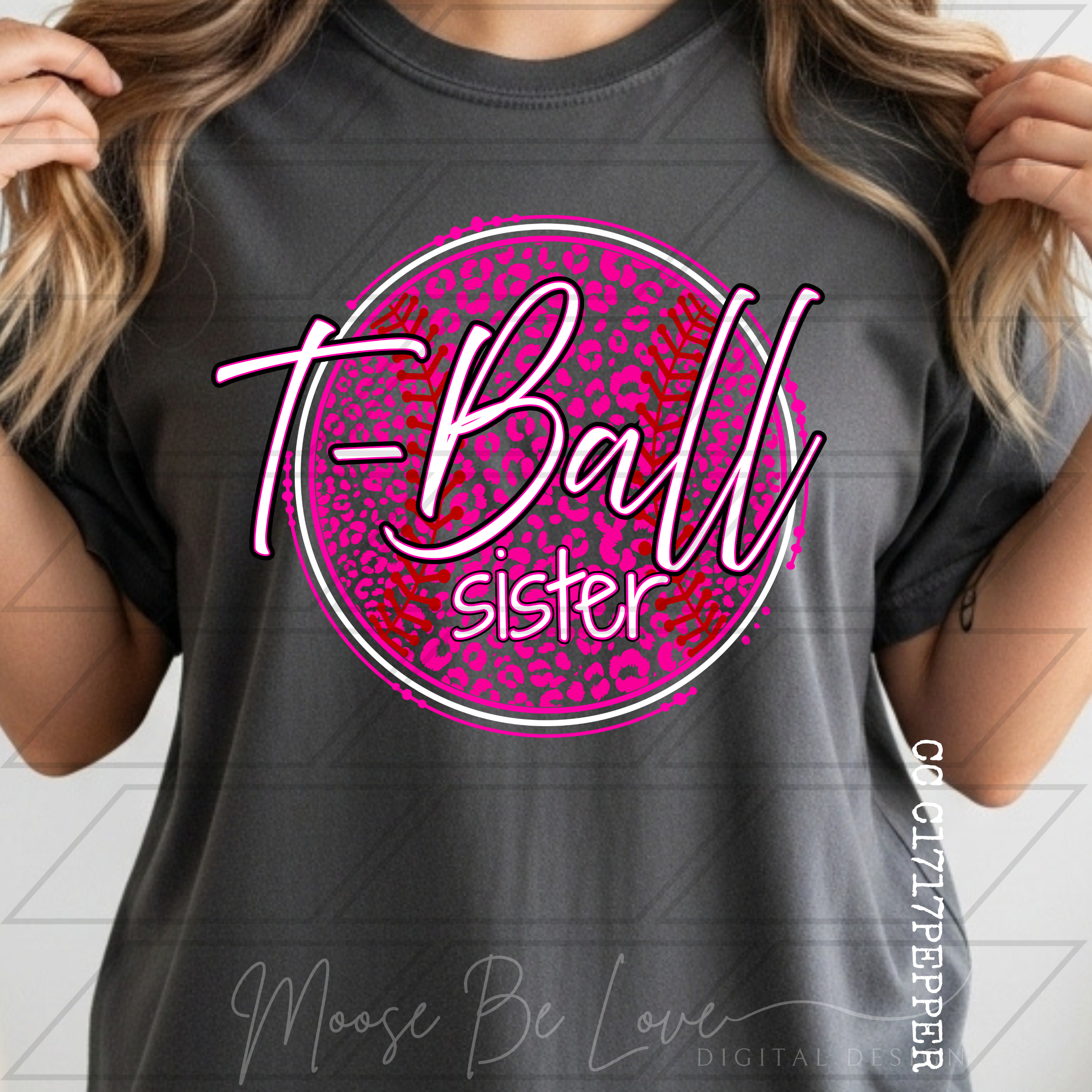 T-BALL SISTER PINK LEOPARD BALL PNG