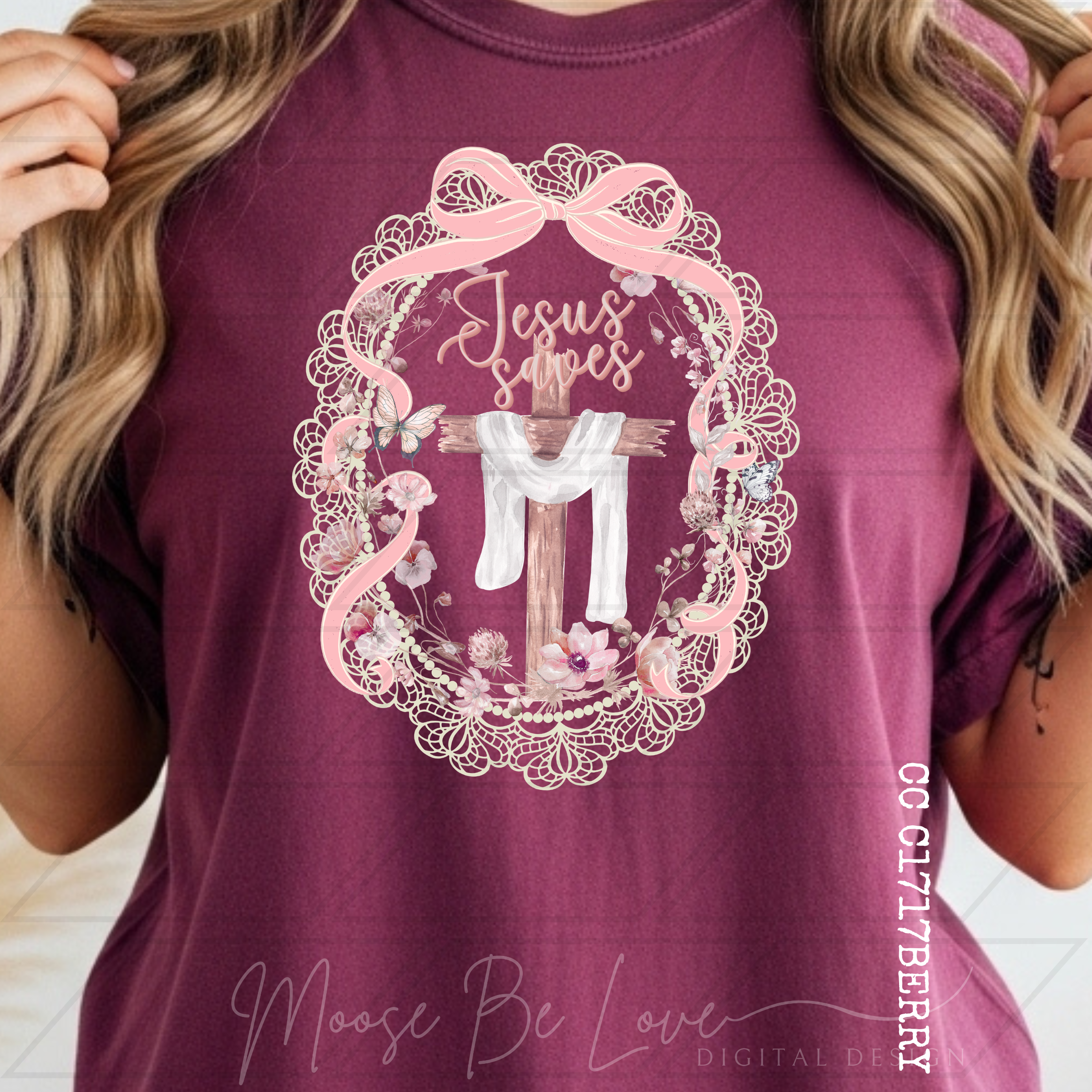 JESUS SAVES VINTAGE LACE AND FLORAL FRAME PNG