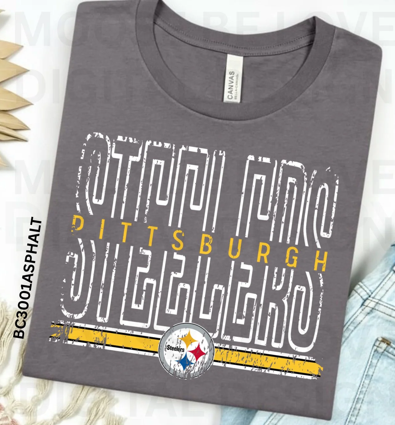 STEELERS CLASSIC OUTLINE SPLIT PNG
