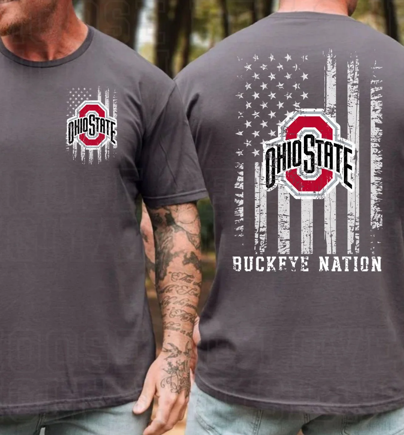 BUCKEYE NATION AMERICAN FLAG BUNDLE
