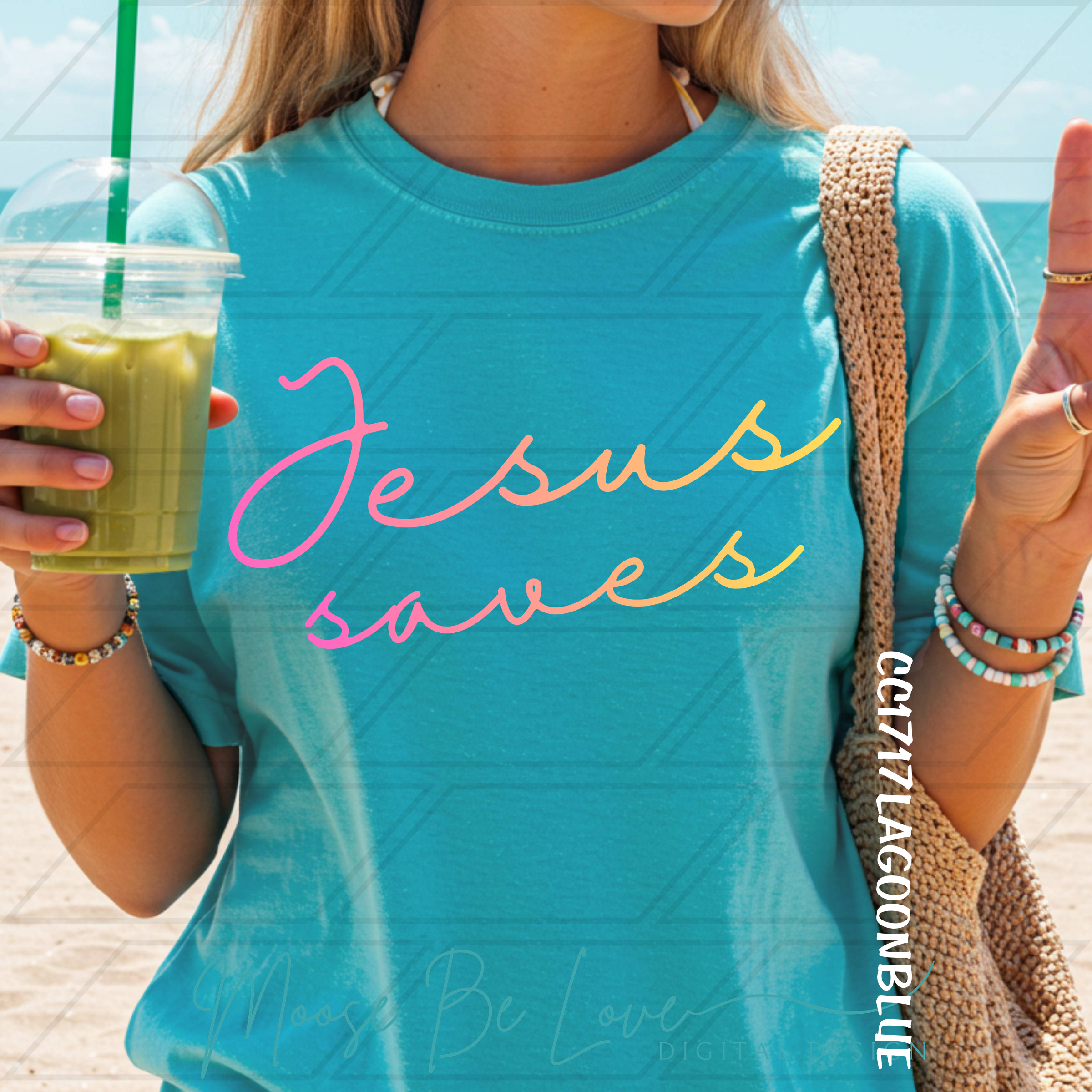 JESUS SAVES SIMPLE SCRIPT OMBRE BUNDLE