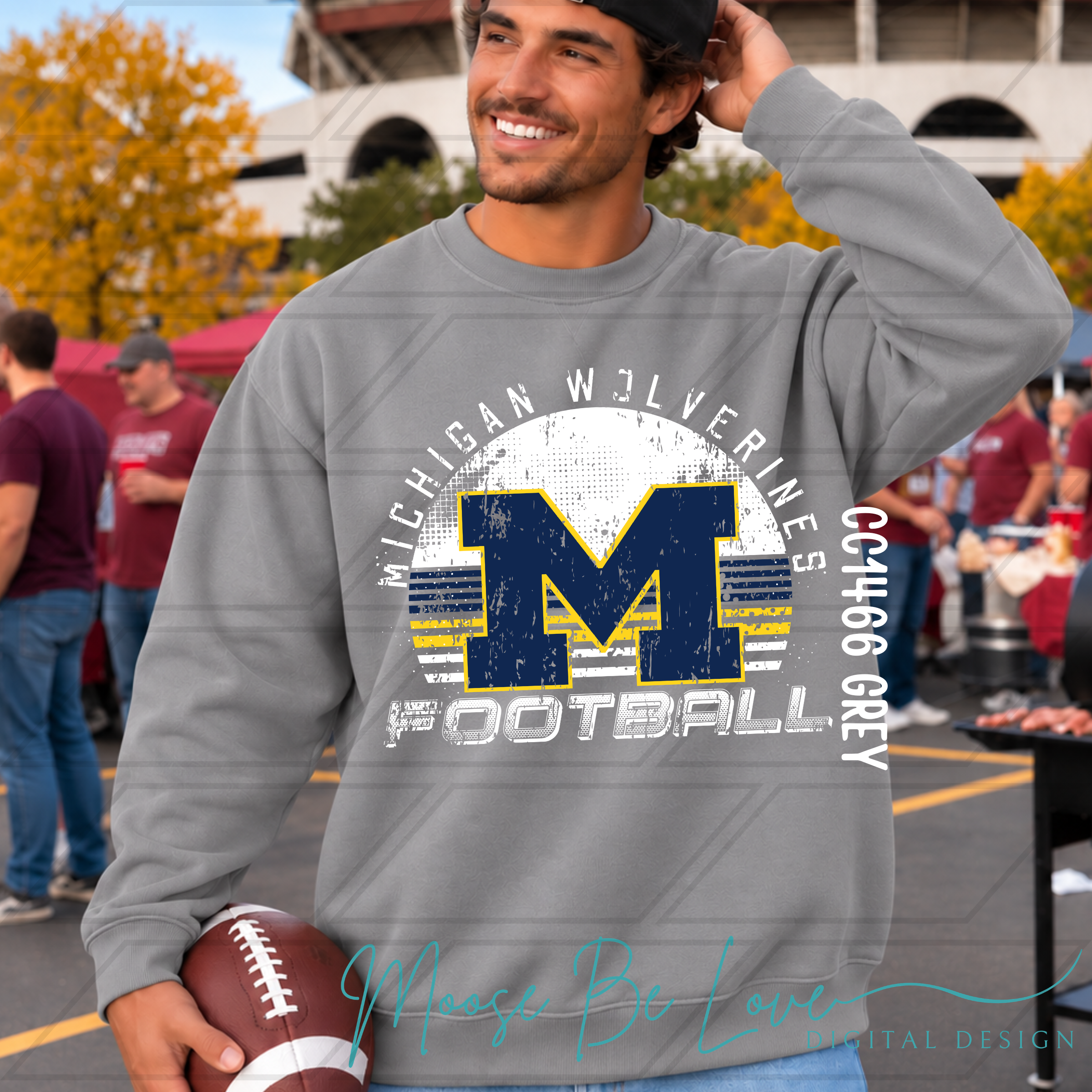 MICHIGAN FOOTBALL HALFTONE CIRCLE BUNDLE