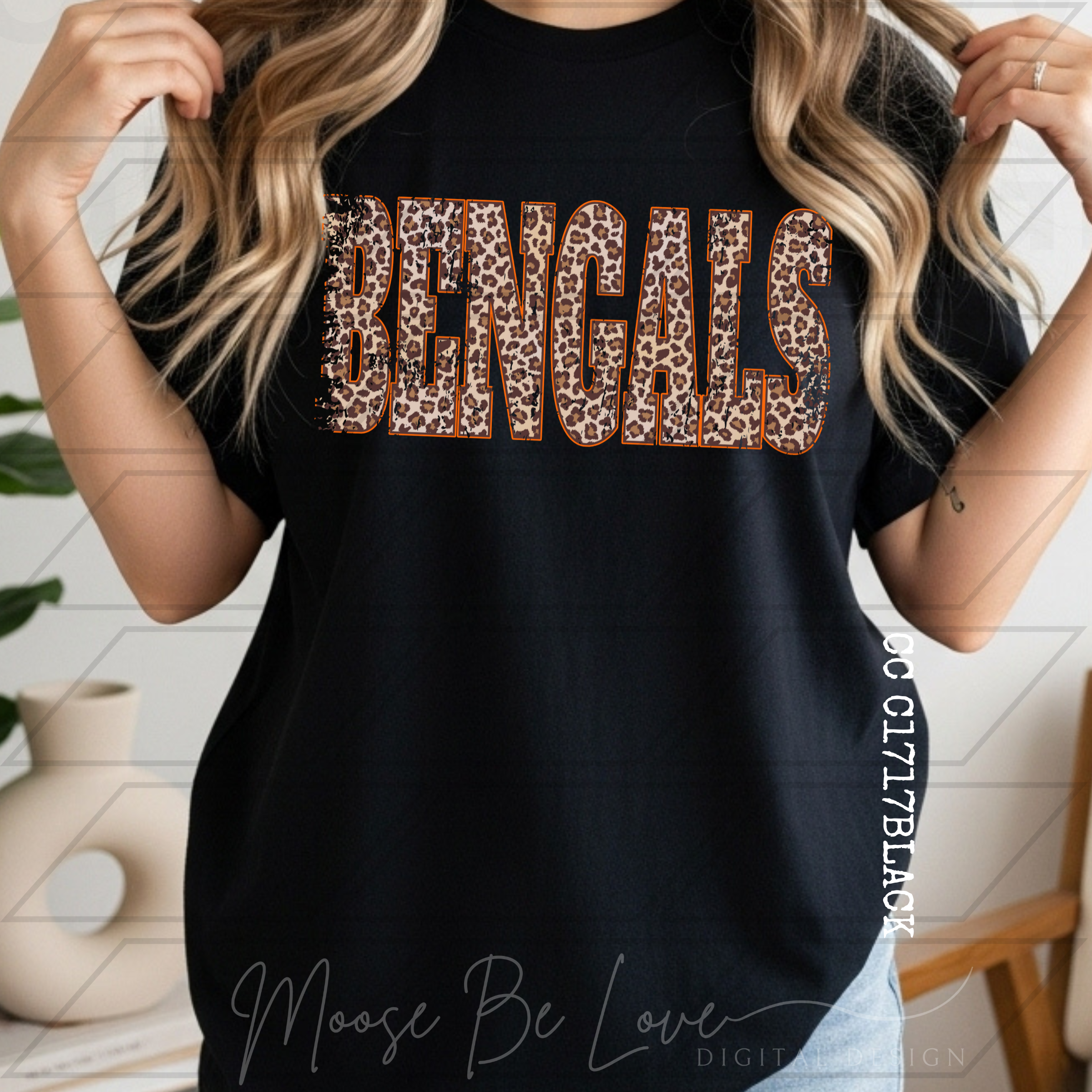 BENGALS VINTAGE LEOPARD TALL PNG