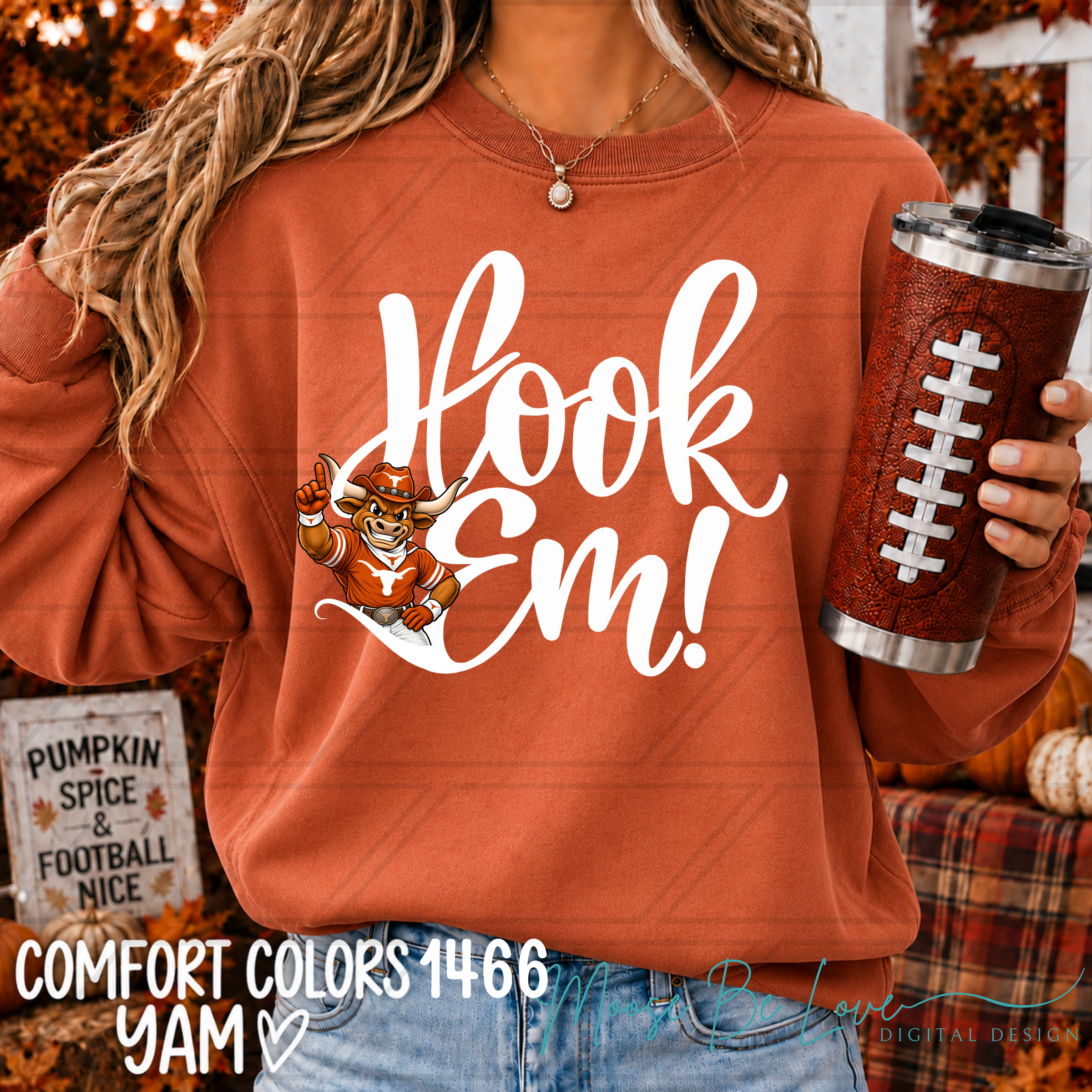 HOOK 'EM LONGHORNS TYPOGRPAHY SCRIPT PNG
