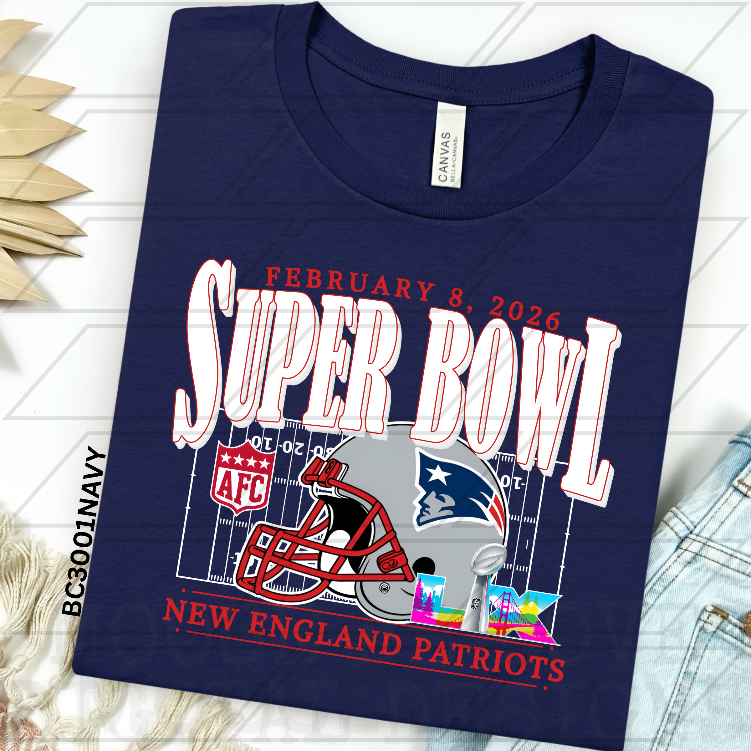 PATRIOTS SUPER BOWL LX CONDENSED FIELD PNG