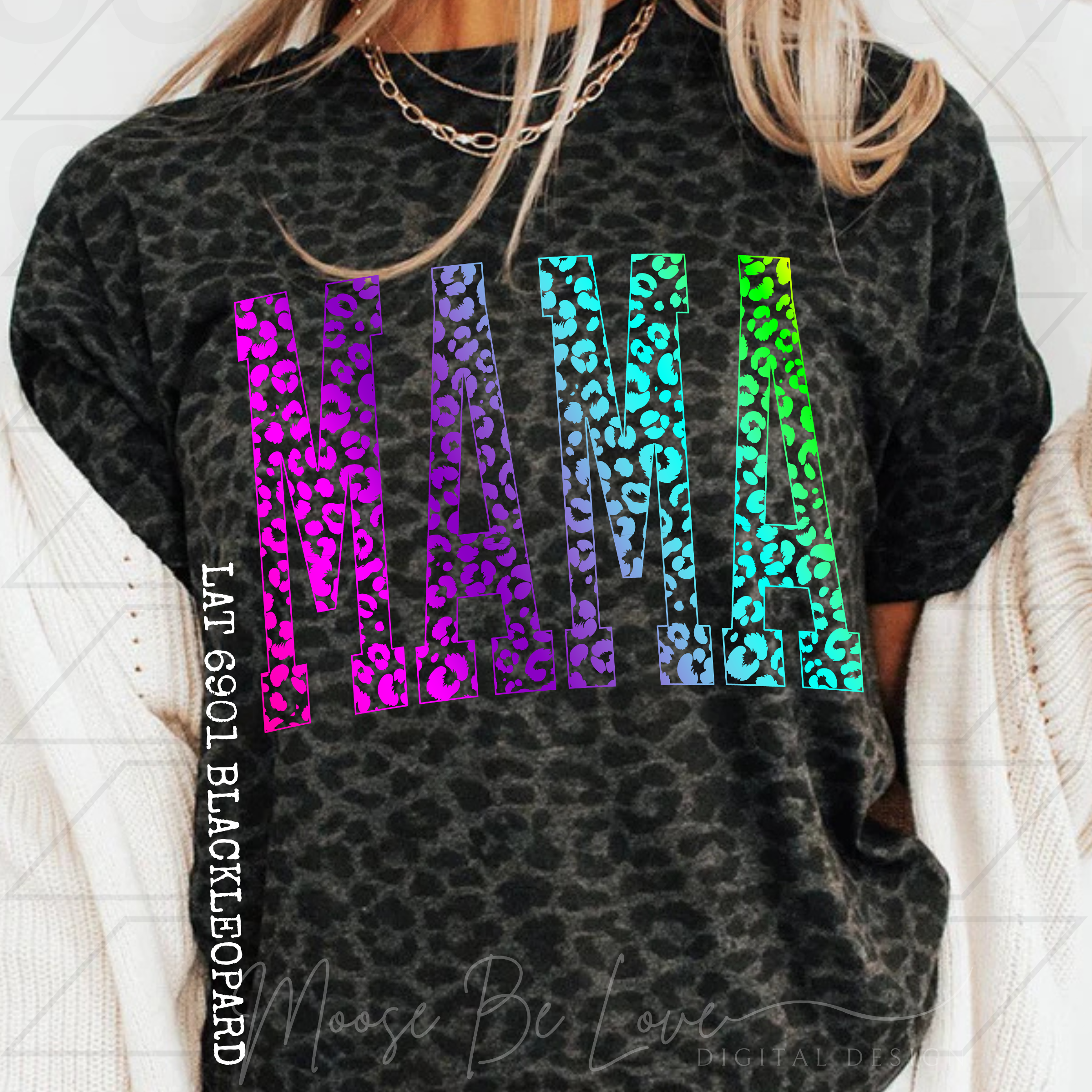 NEON LEOPARD TALL MAMA ARCH PNG