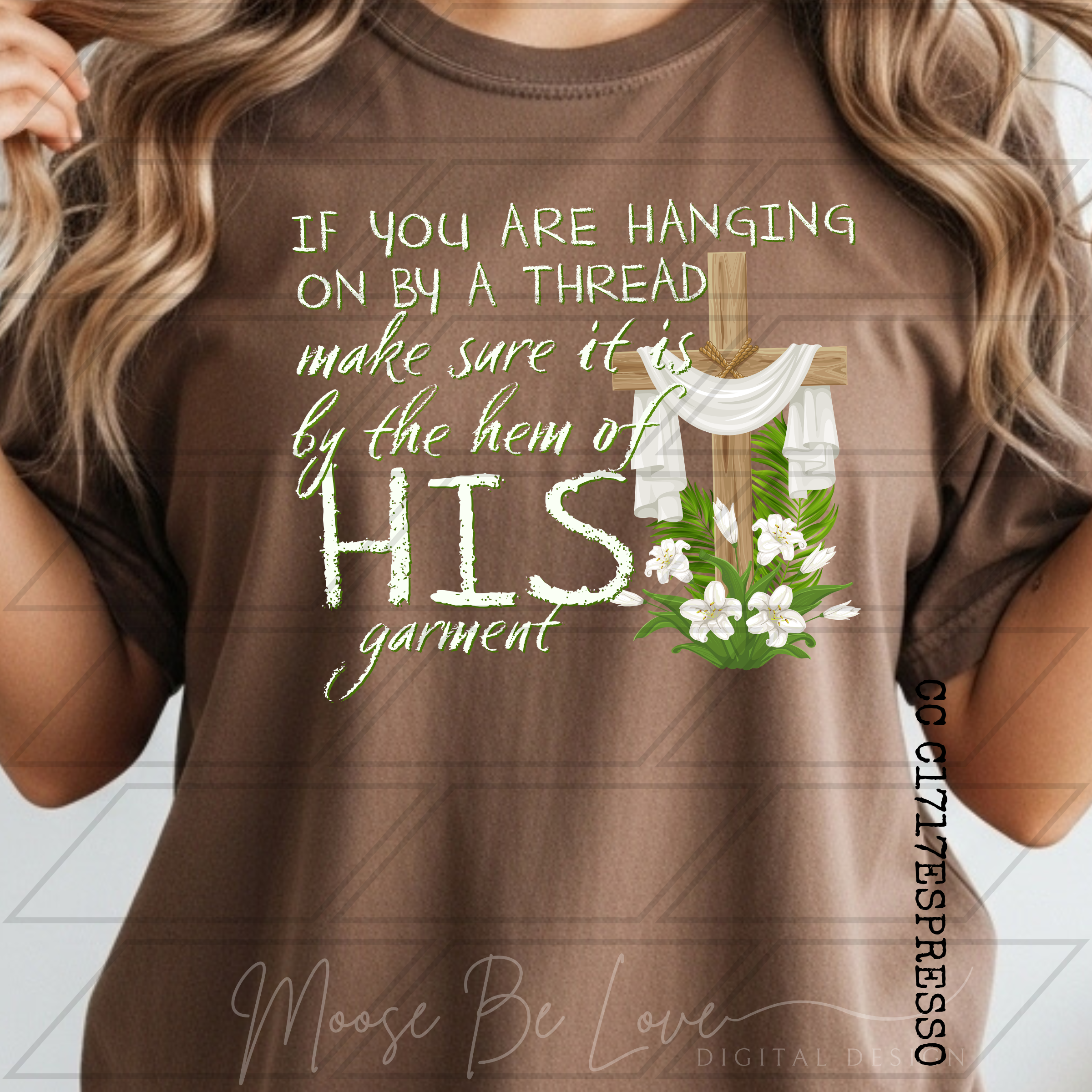 HEM OF HIS GARMENT CROSS AND PALMS PNG