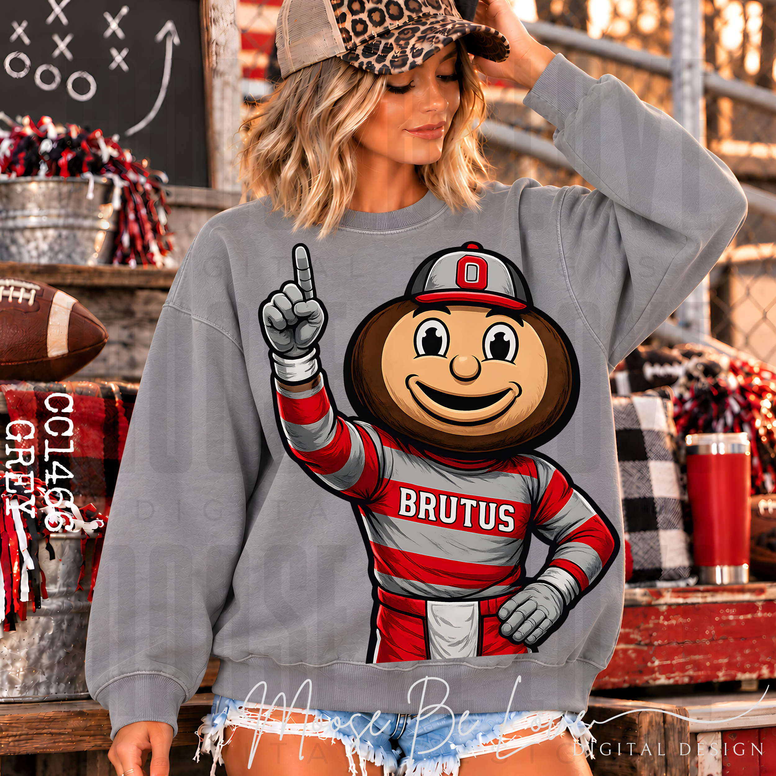 BRUTUS BUCKEYE OVERSIZED MASCOT PNG