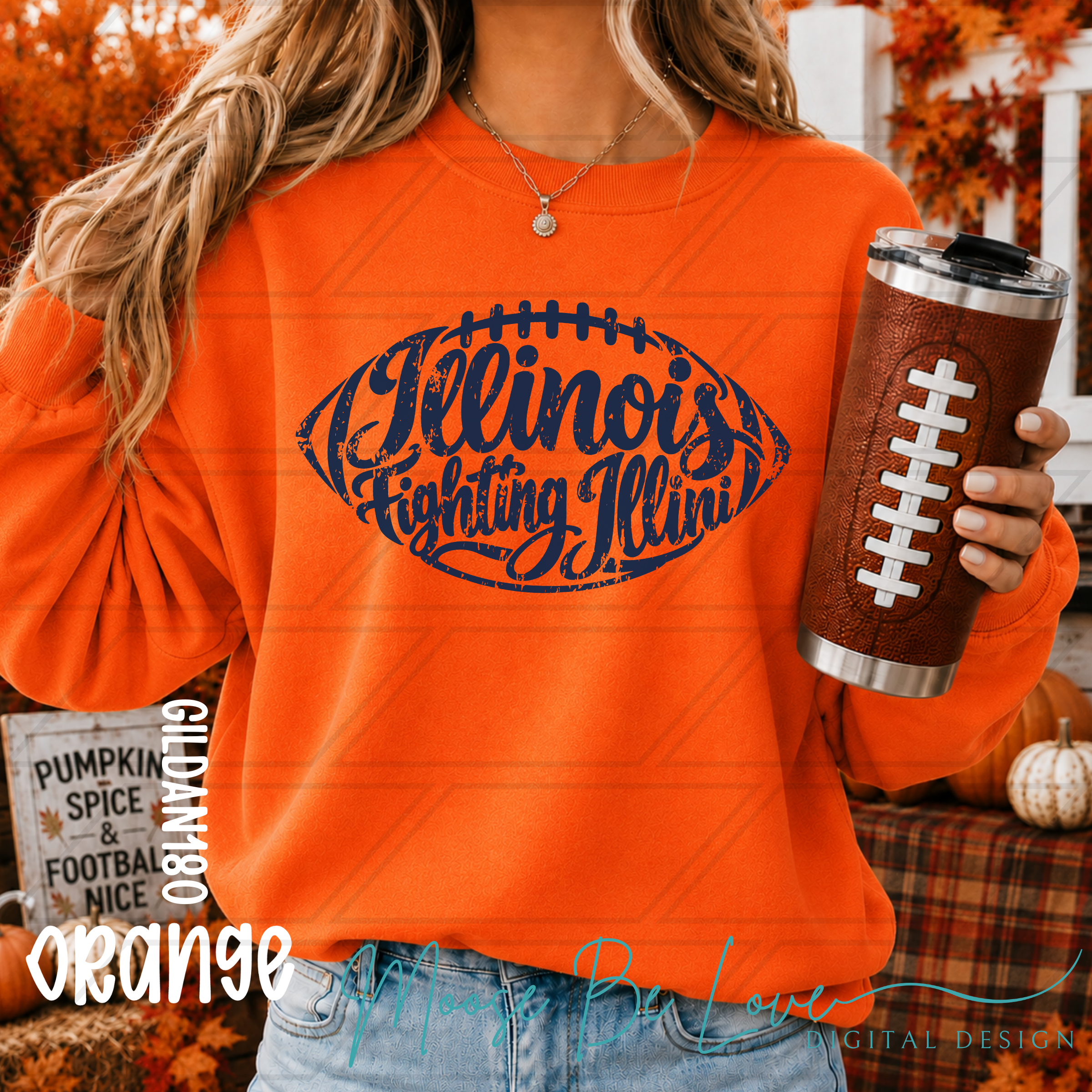 ILLINI FOOTBALL TYPOGRAPHY BUNDLE
