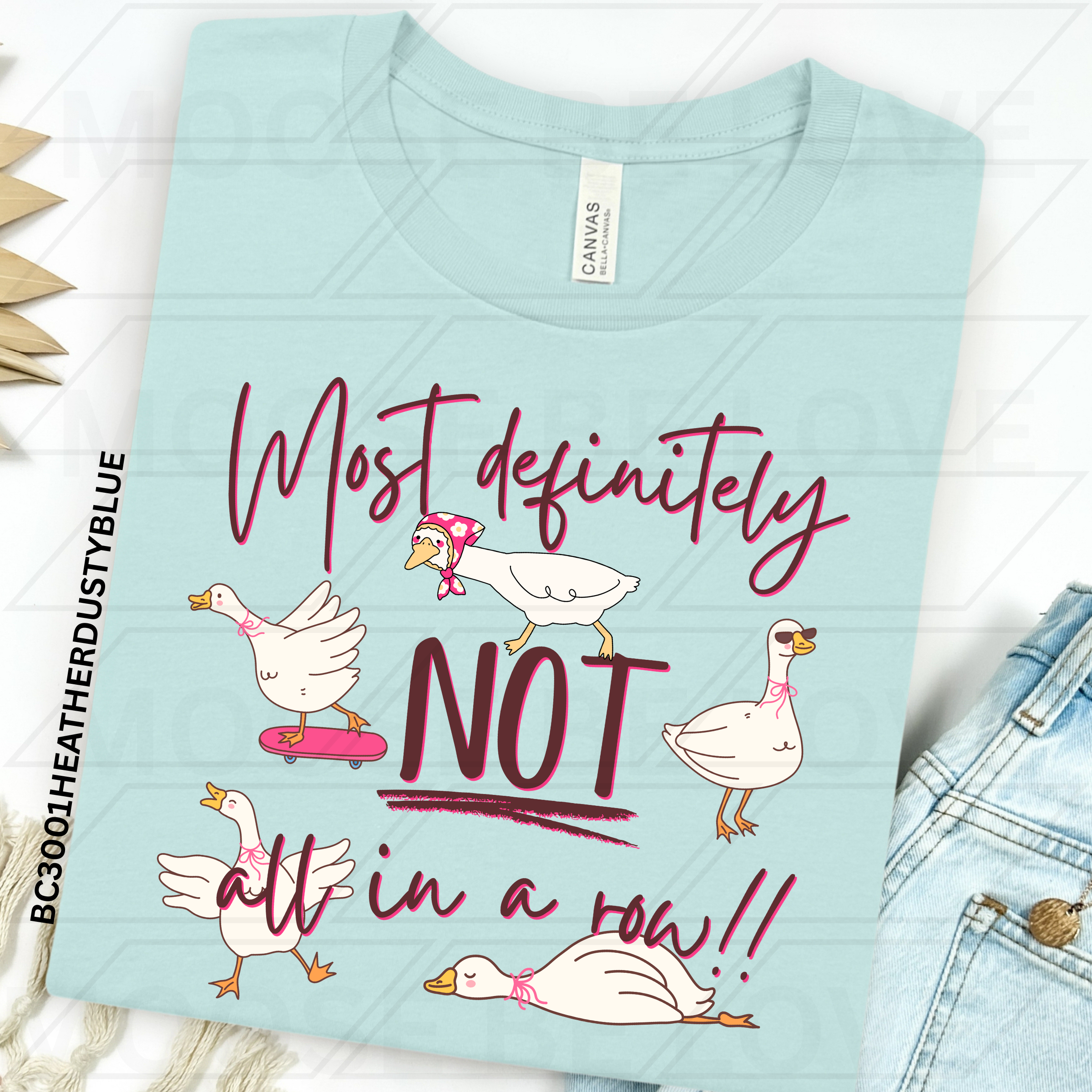 DEFINITELY NOT IN A ROW DUCKS PNG