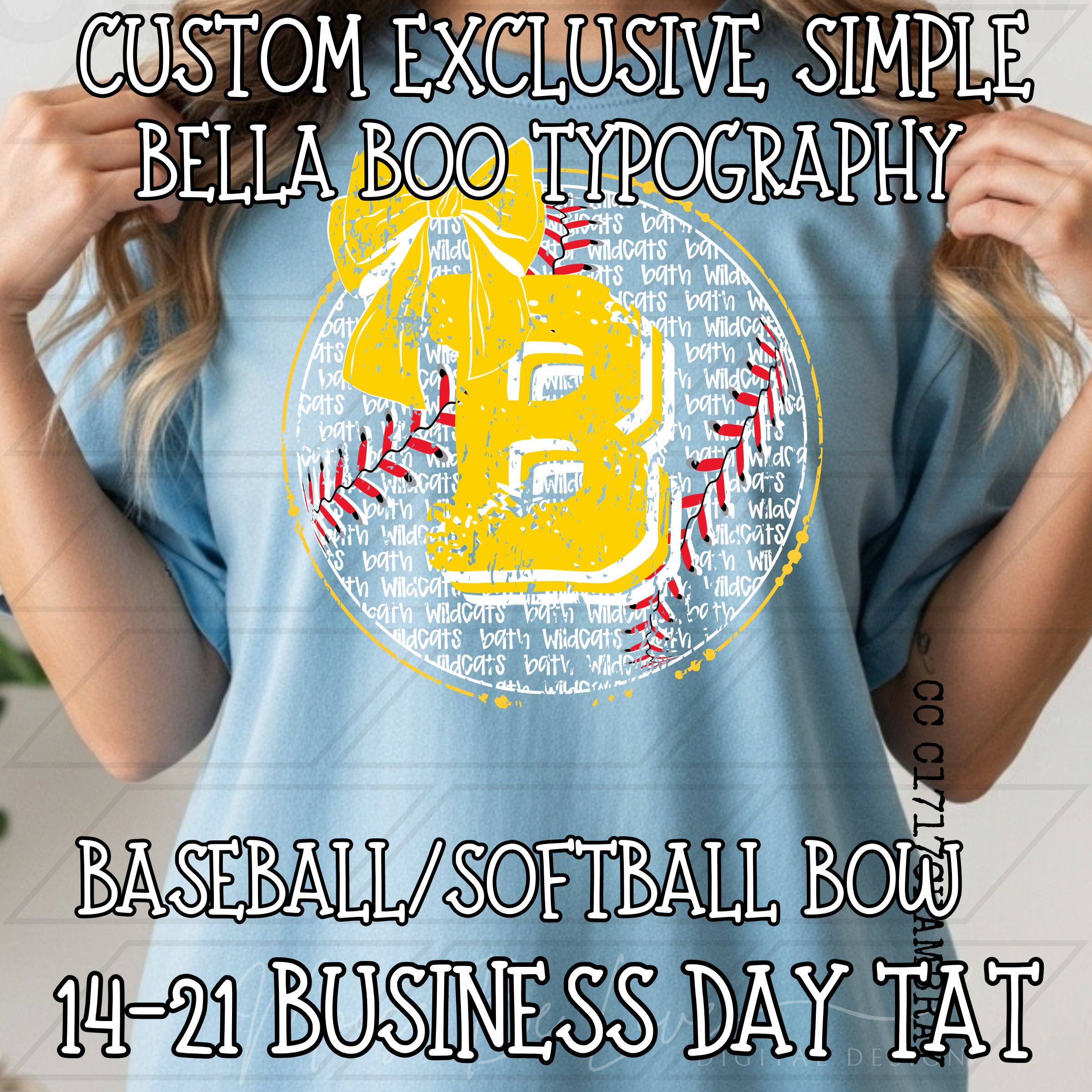 REQUEST FOR CUSTOM BELLA BOO TYPOGRAPHY BASEBALL/SOFTBALL BOW DESIGN**14-21 BUSINESS DAY TAT**