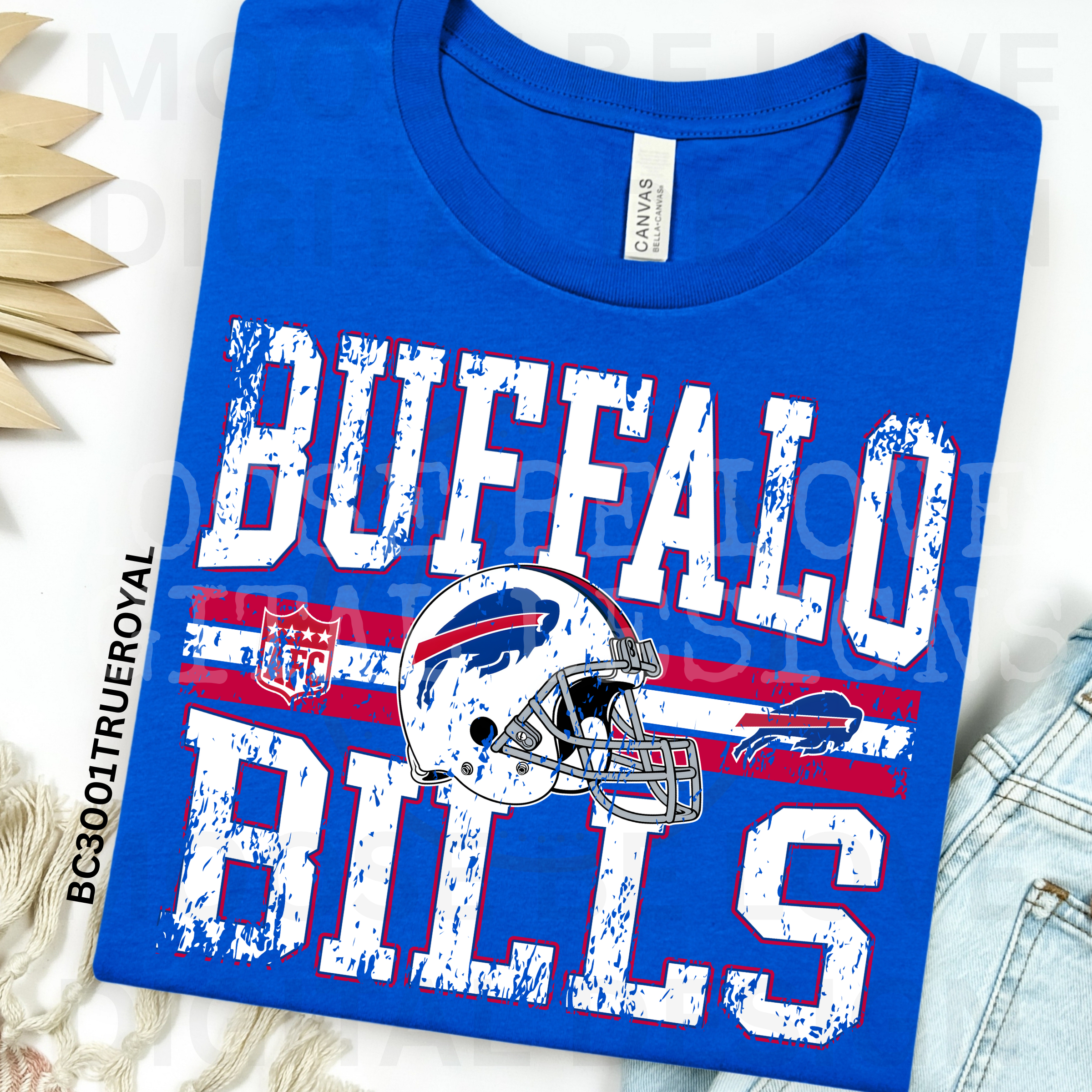 BUFFALO FOOTBALL WIDE STRIPE GRUNGE BUNDLE