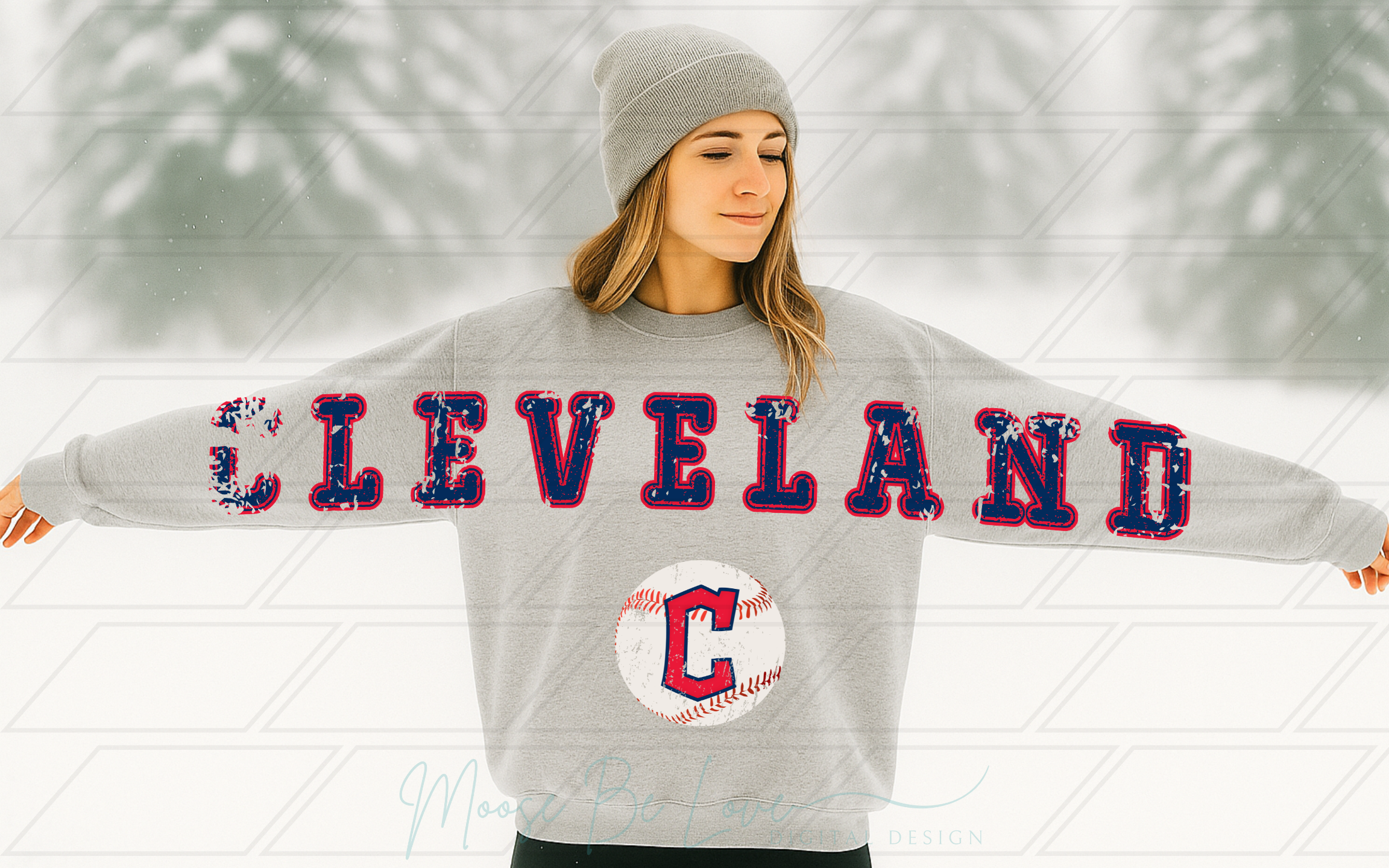 CLEVELAND BASEBALL RETRO EXTENDED ARM DESIGN BUNDLE