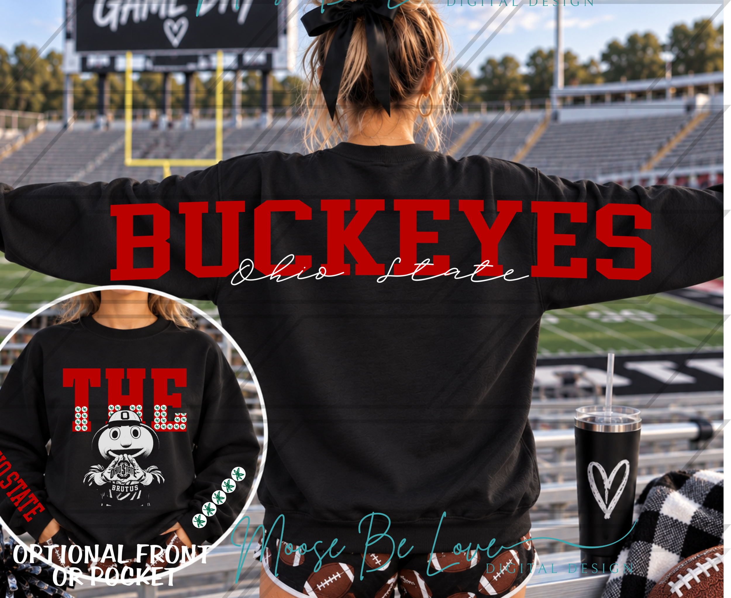 BRUTUS HALFTONE THE OSU COMPLETE GAME DAY EXTENDED ARM BUNDLE