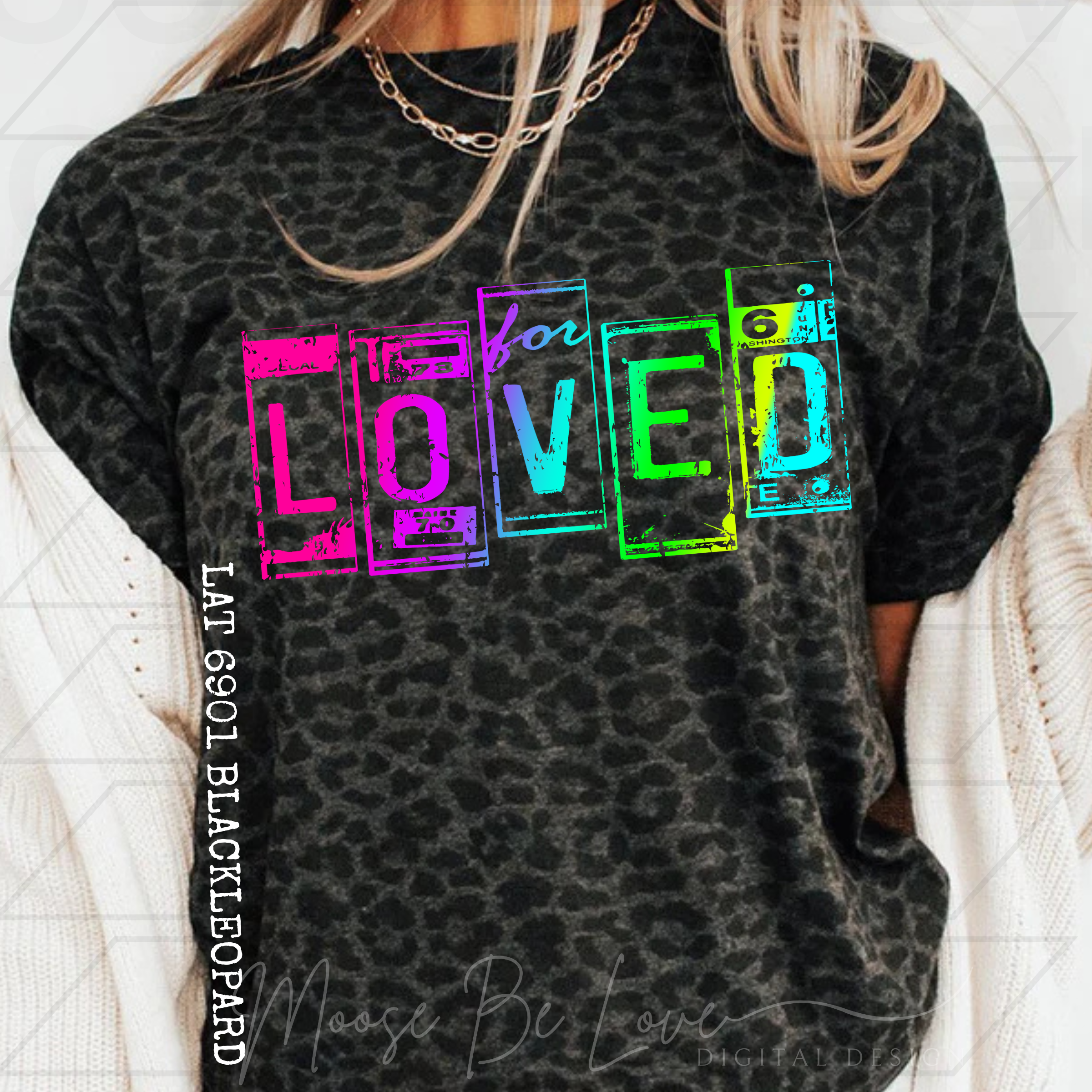 LOVED NEON LICENSE PLATE PNG