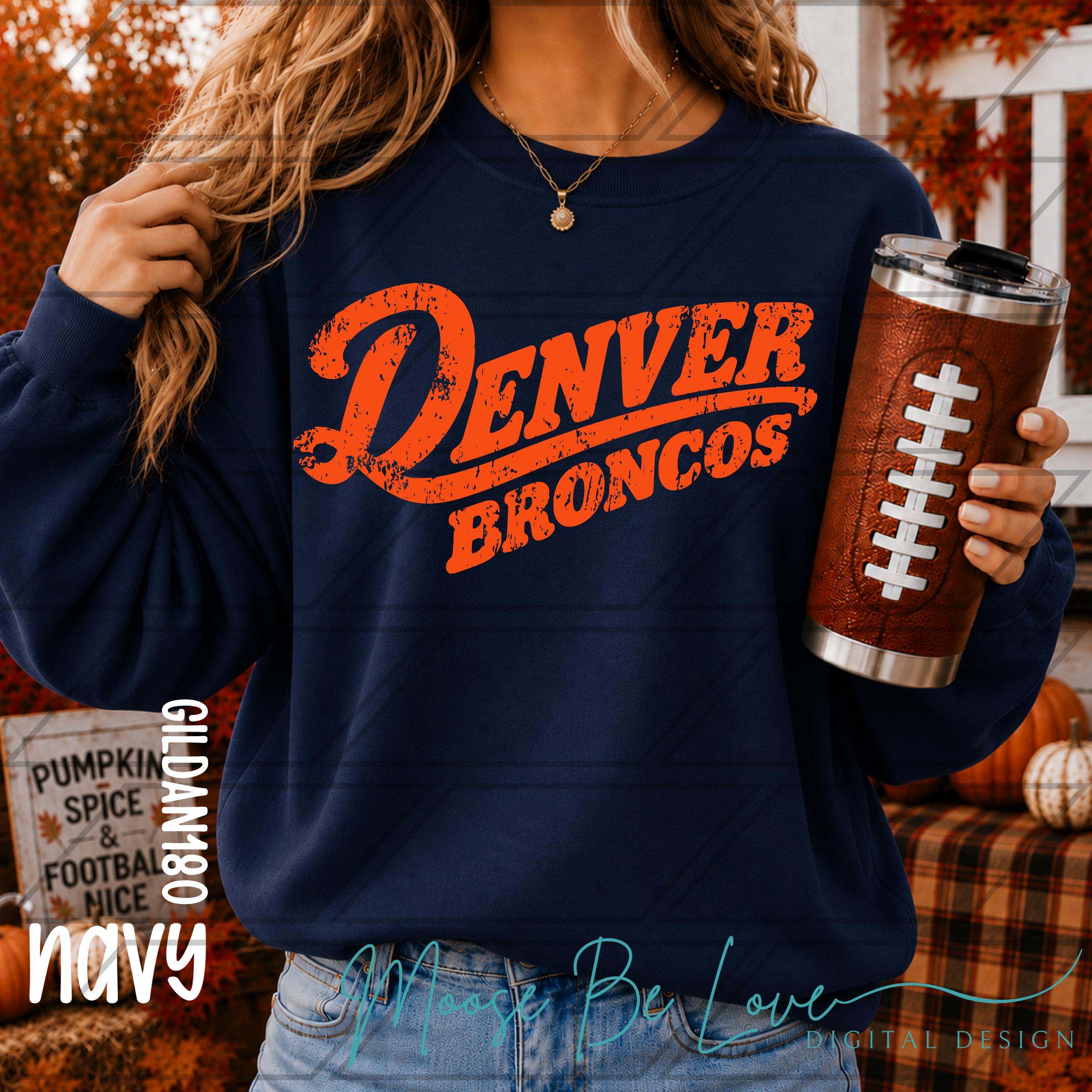DENVER FOOTBALL HAND DRAWN WORD ART BUNDLE