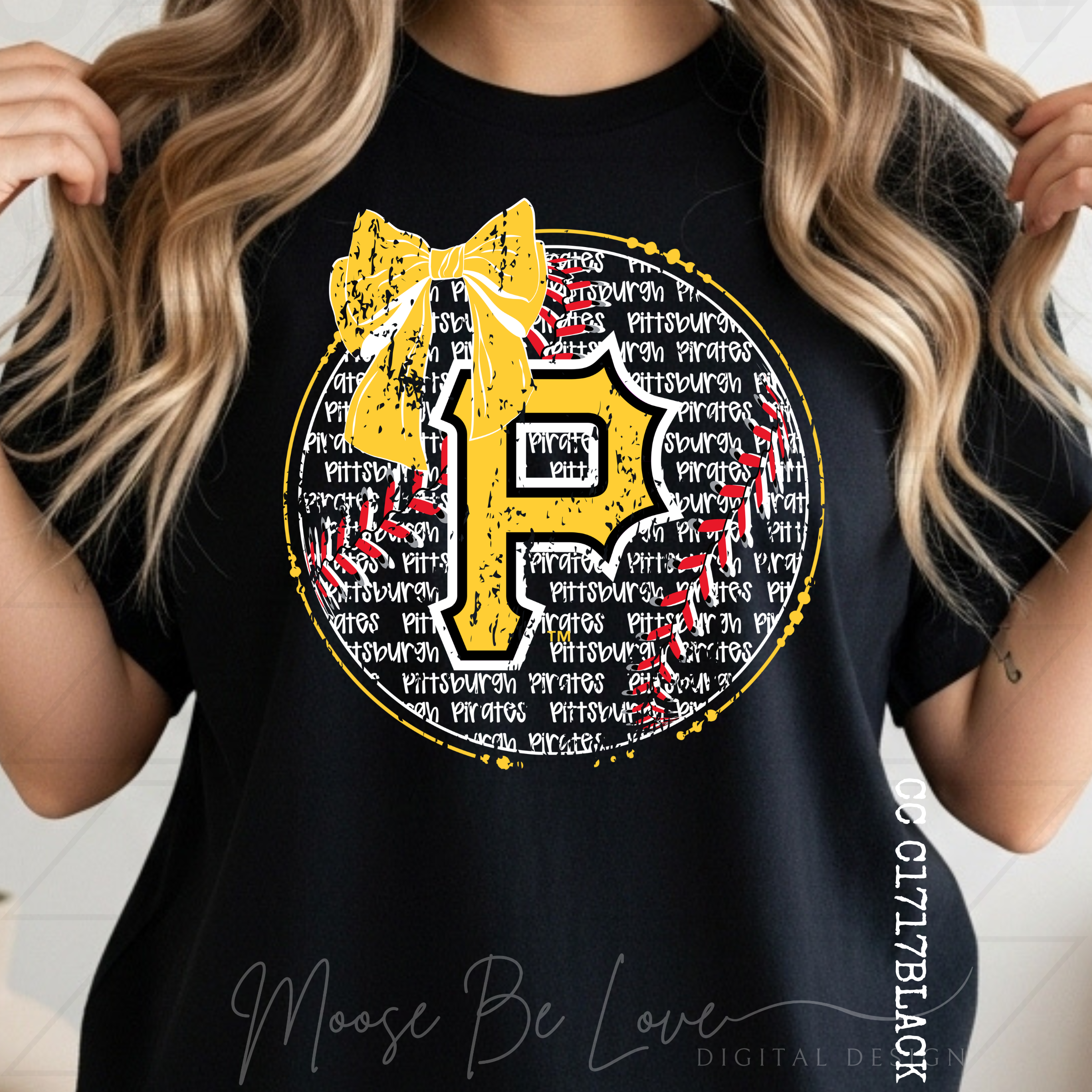 PIRATES BASEBALL BELLA BOO TYPOGRAPHY BASEBALL BOW BUNDLE