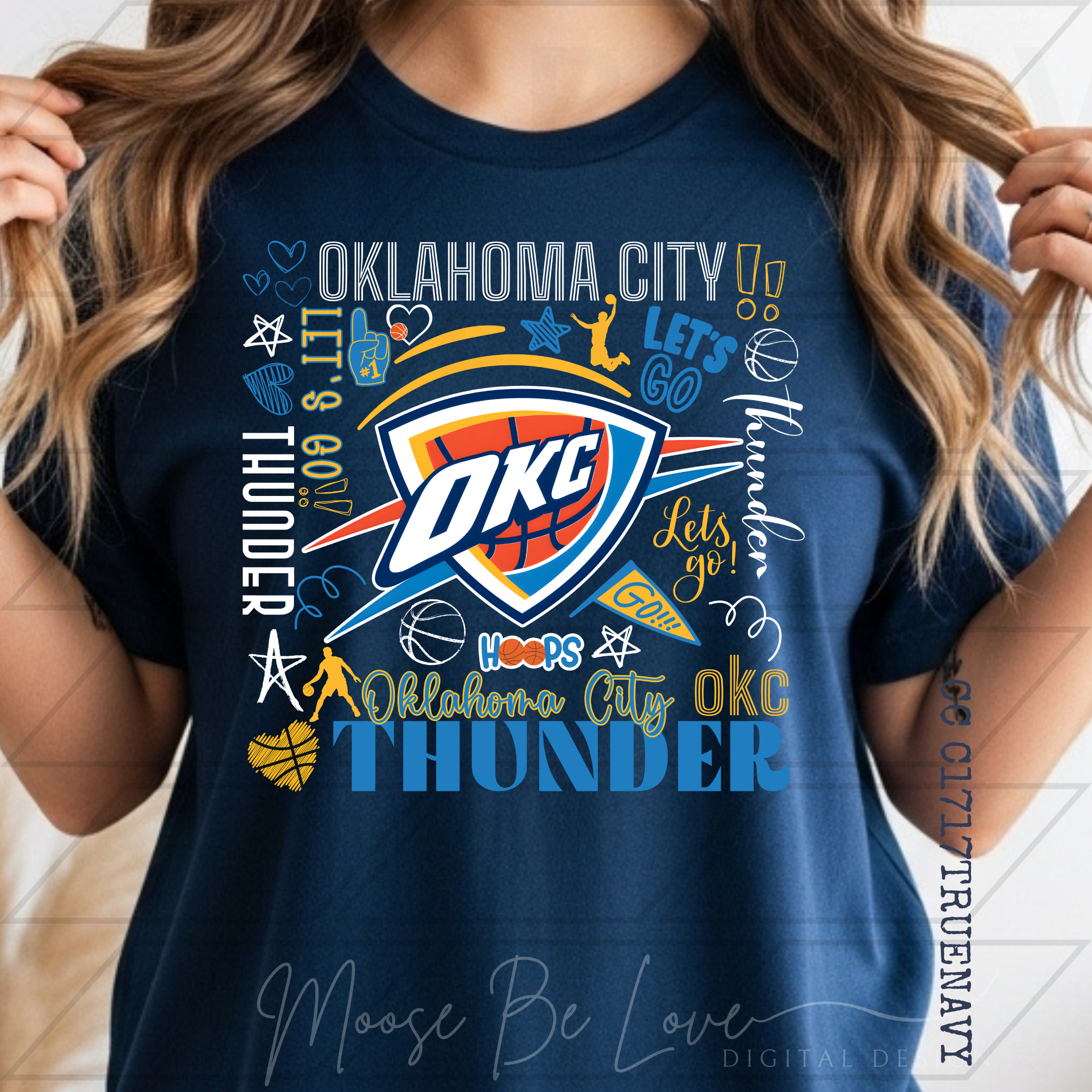 OKC BASKETBALL TYPOGRAPHY PNG