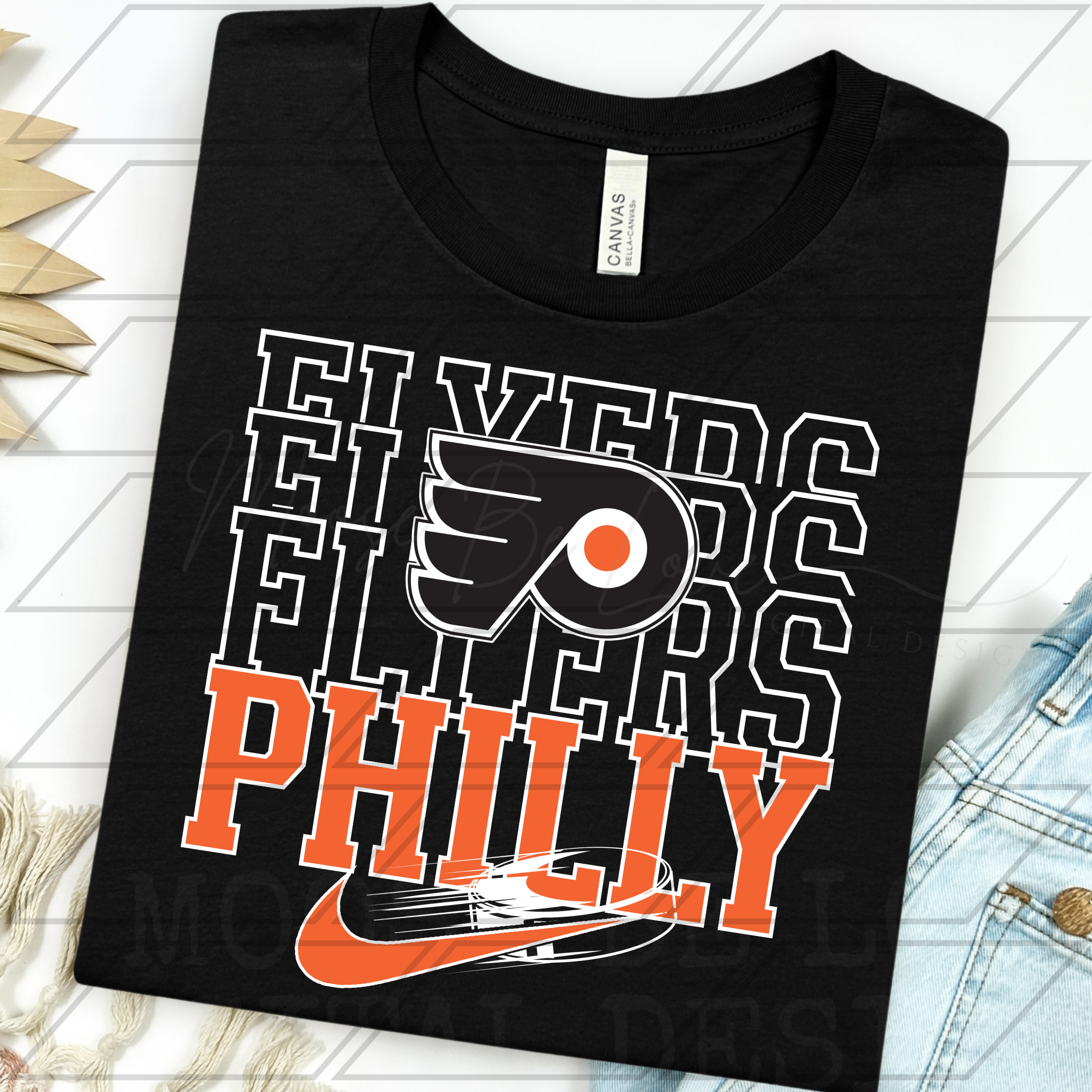 PHILLY HOCKEY STACKED SWOOSH PNG