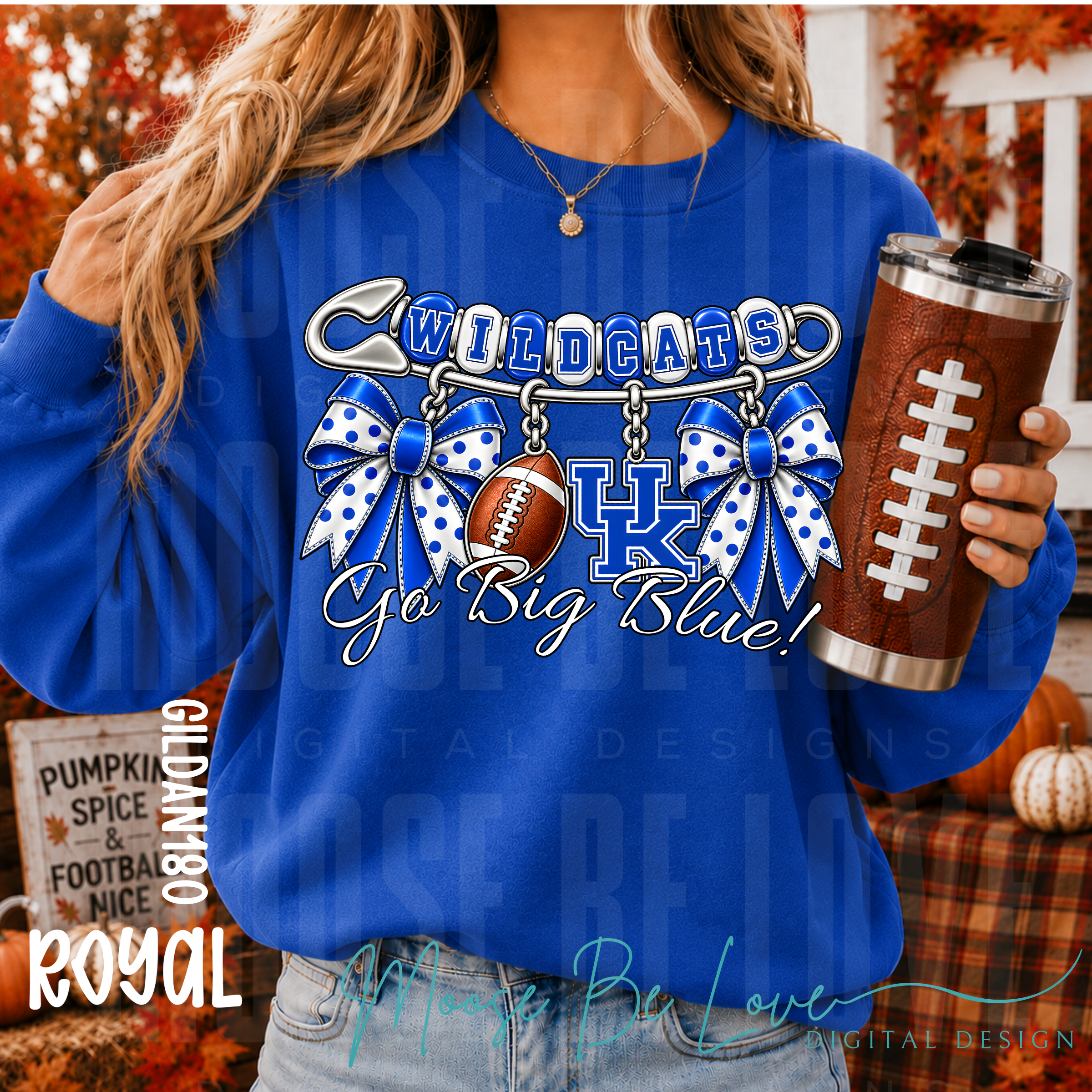 KENTUCKY FOOTBALL SPIRIT BEADS AND BOWS PIN BUNDLE