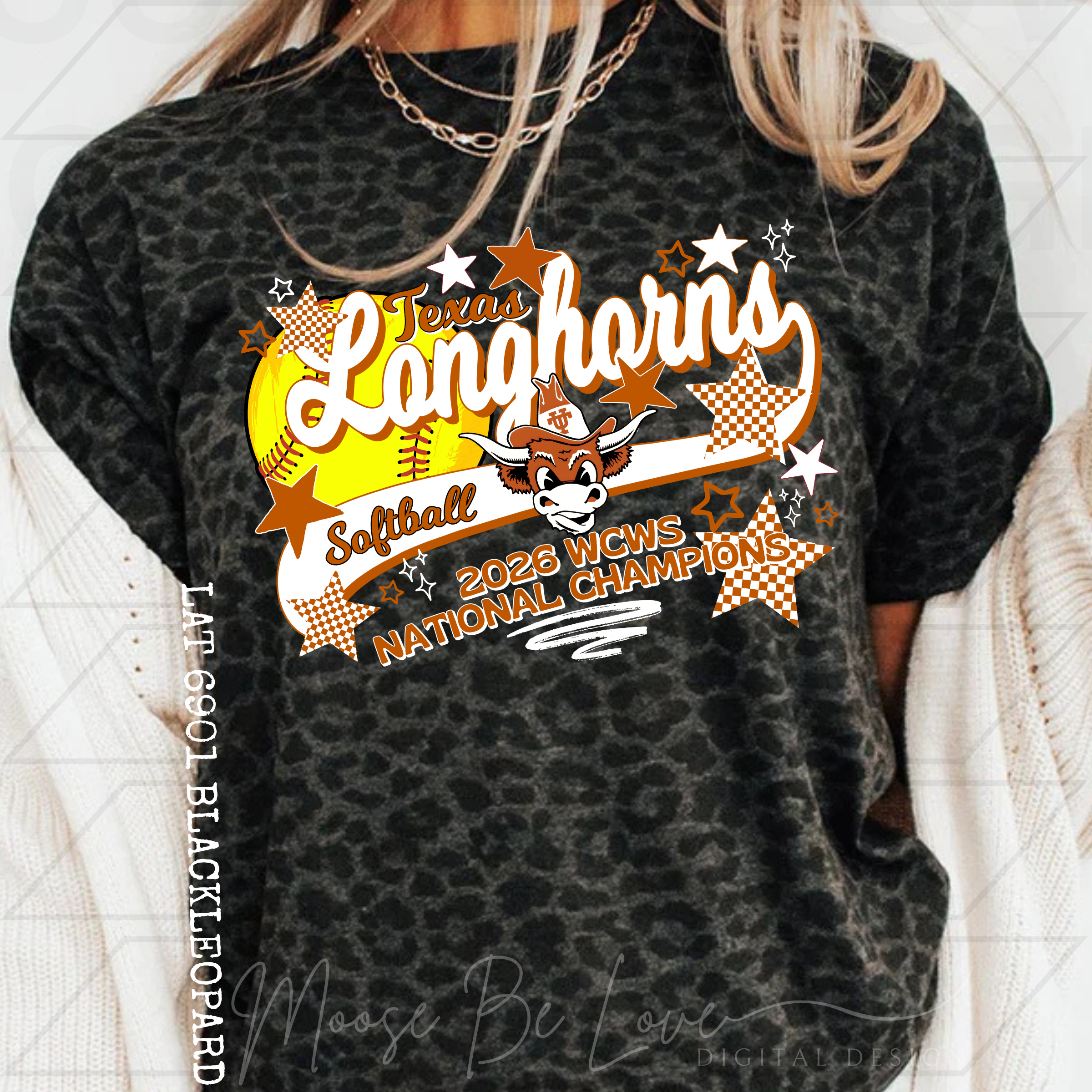 TEXAS SOFTBALL WCWS NATIONAL CHAMPIONS RETRO CHECKERED STARS PNG
