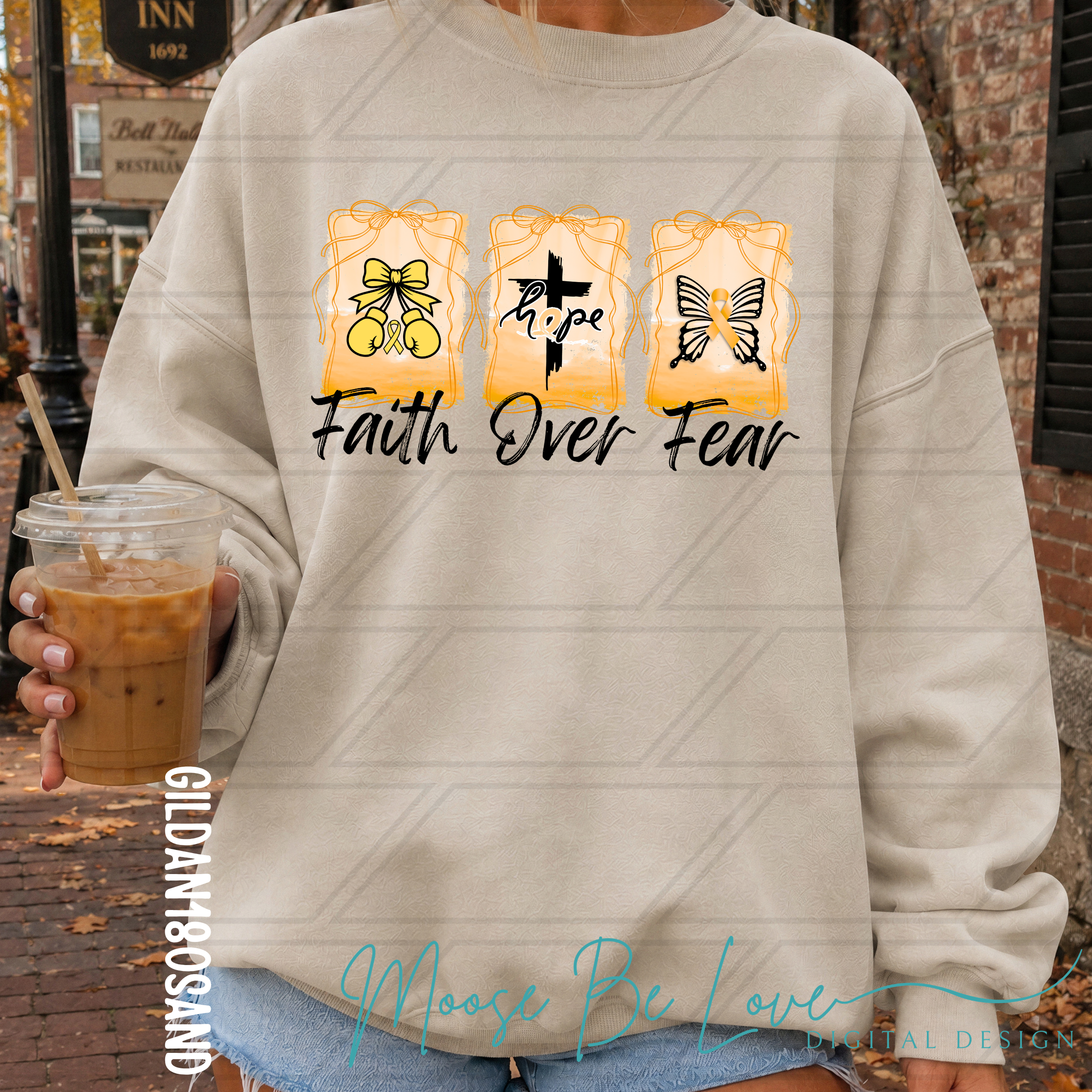 FAITH OVER FEAR CHILDHOOD CANCER AWARENESS PNG