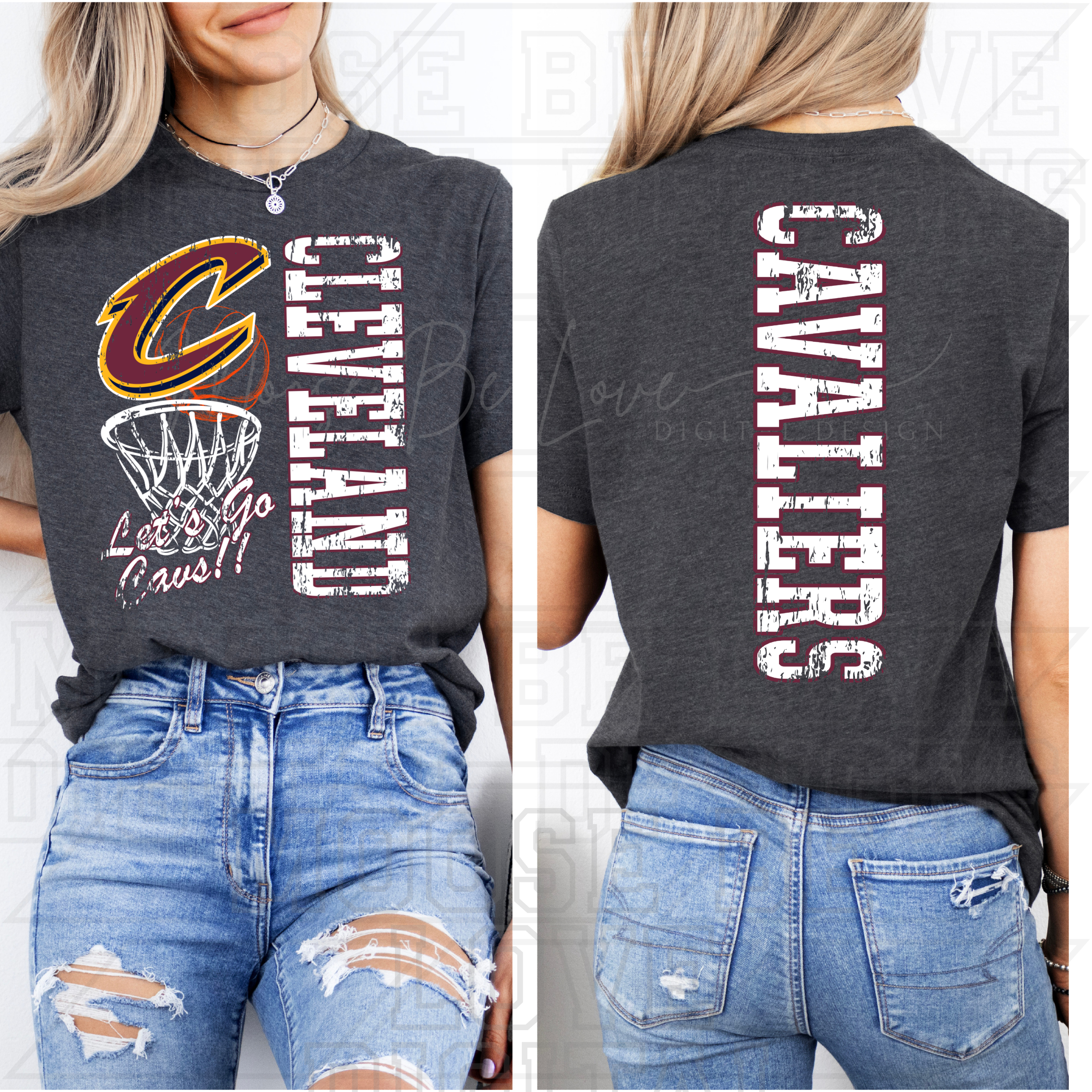 CAVALIERS BASKETBALL RETRO MASCOT TYPO BUNDLE