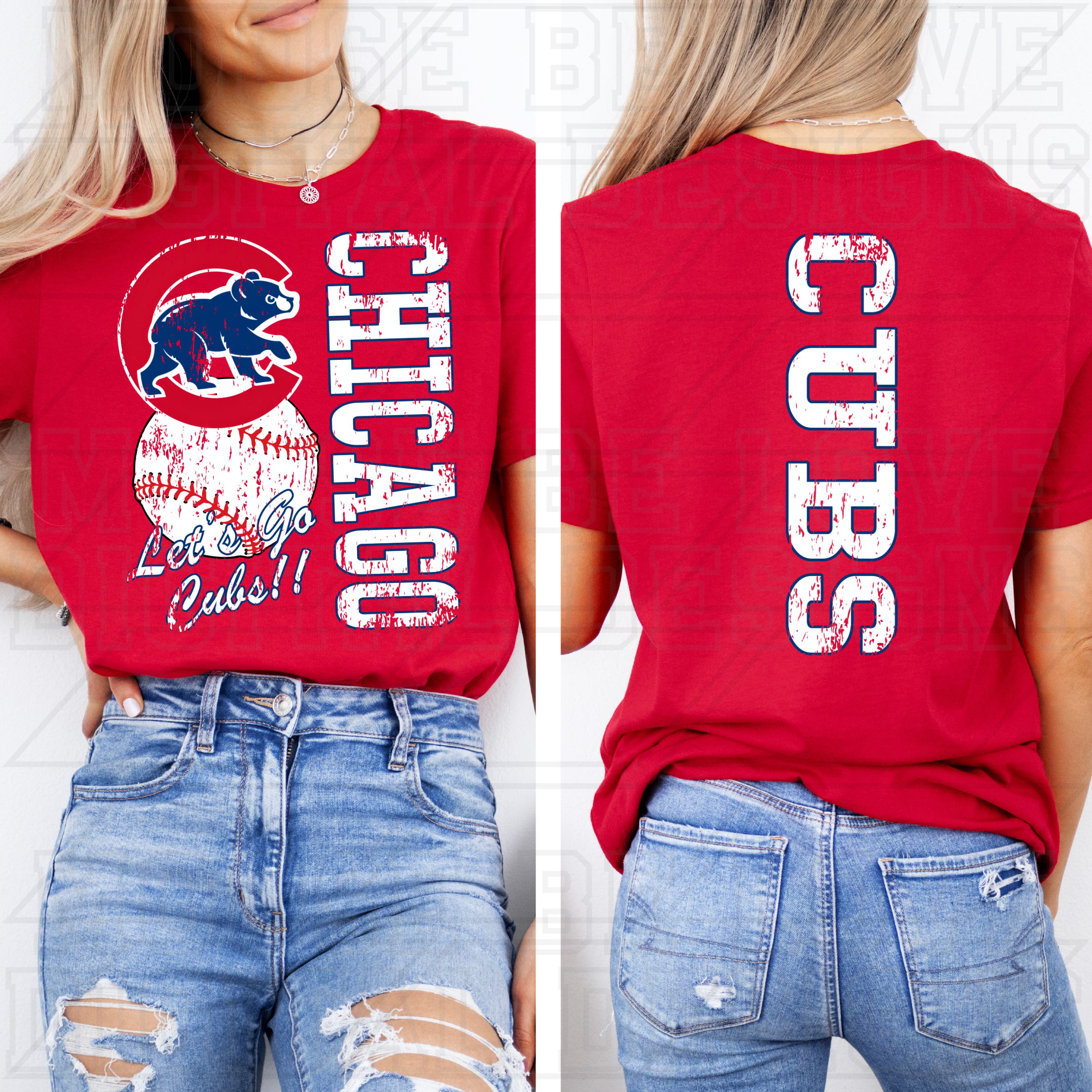 CUBS BASEBALL RETRO MASCOT TYPO BUNDLE *INCLUDES 2 COLOR OPTIONS*