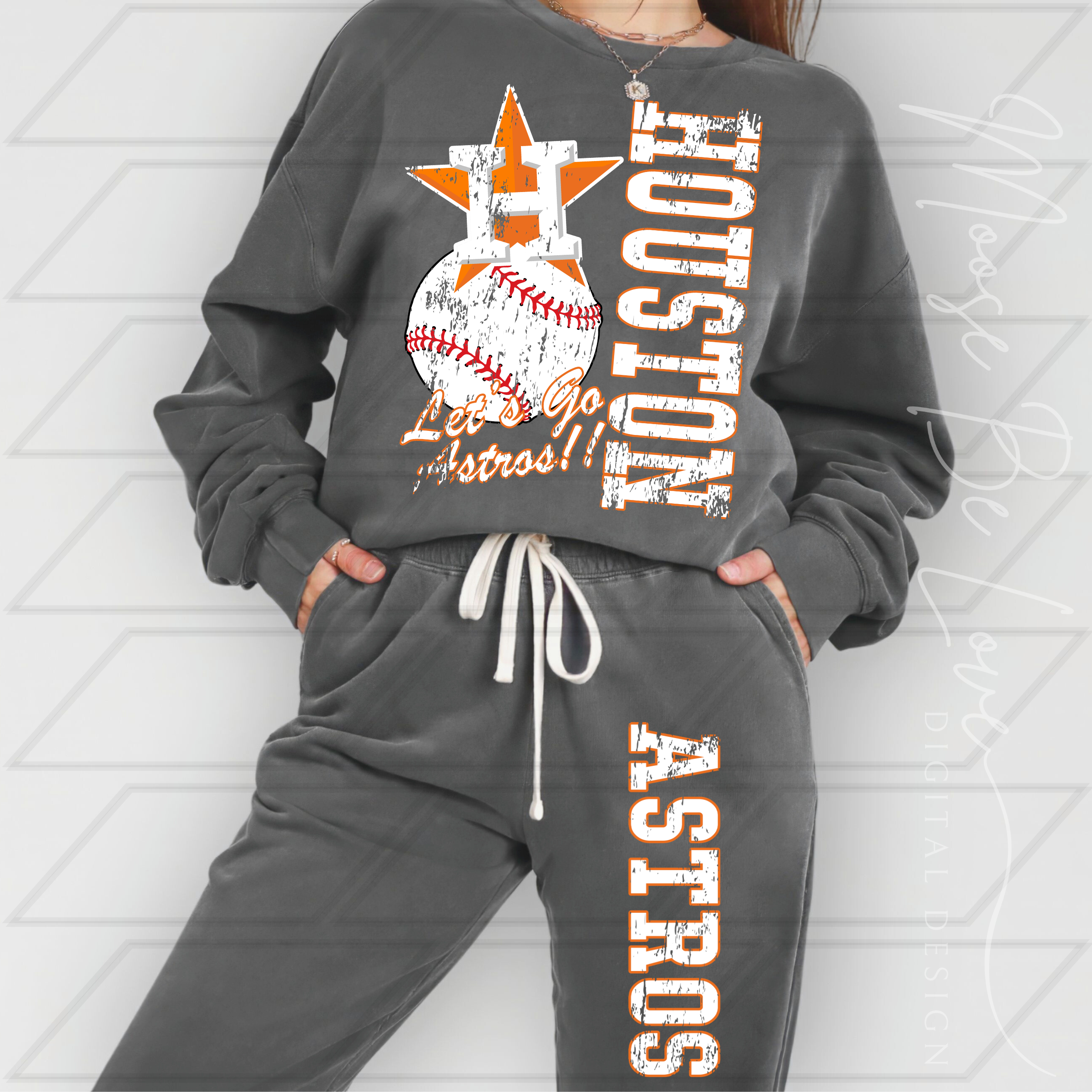 ASTROS BASEBALL RETRO MASCOT TYPO BUNDLE
