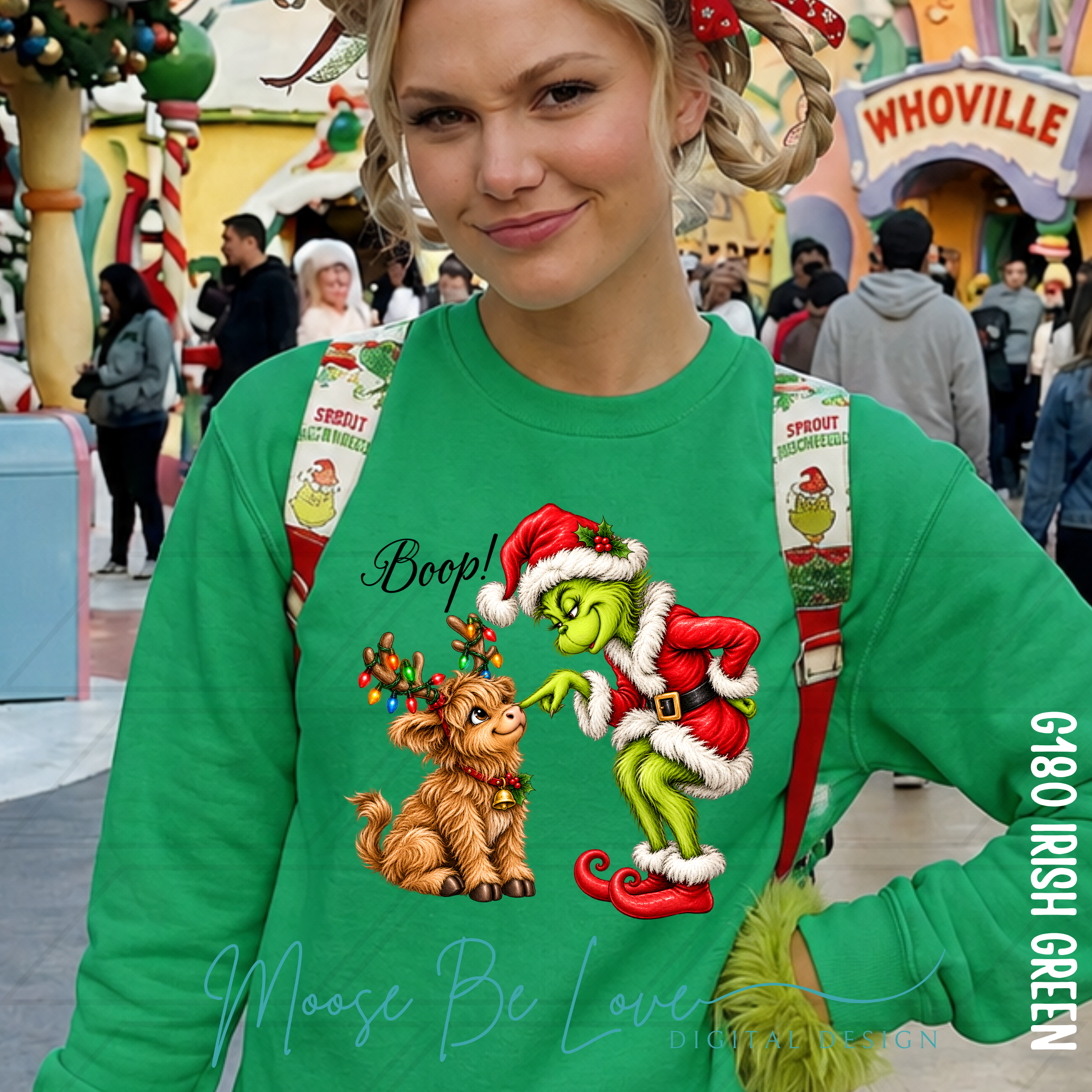 GREEN MONSTER CHRISTMAS BOOP HIGHLAND COW BUNDLE