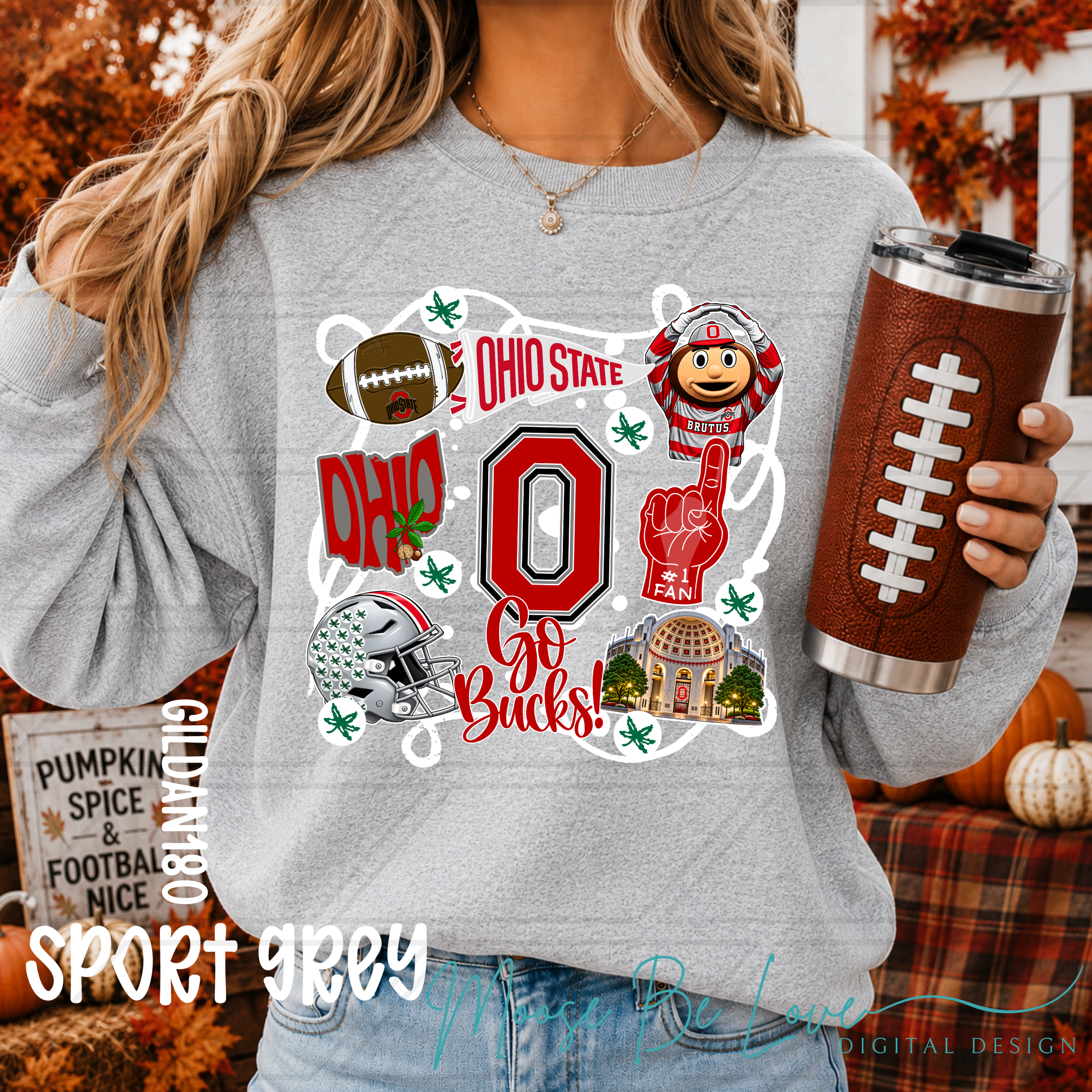 OHIO STATE SCHOOL SPIRIT DOODLE COLLAGE BUNDLE