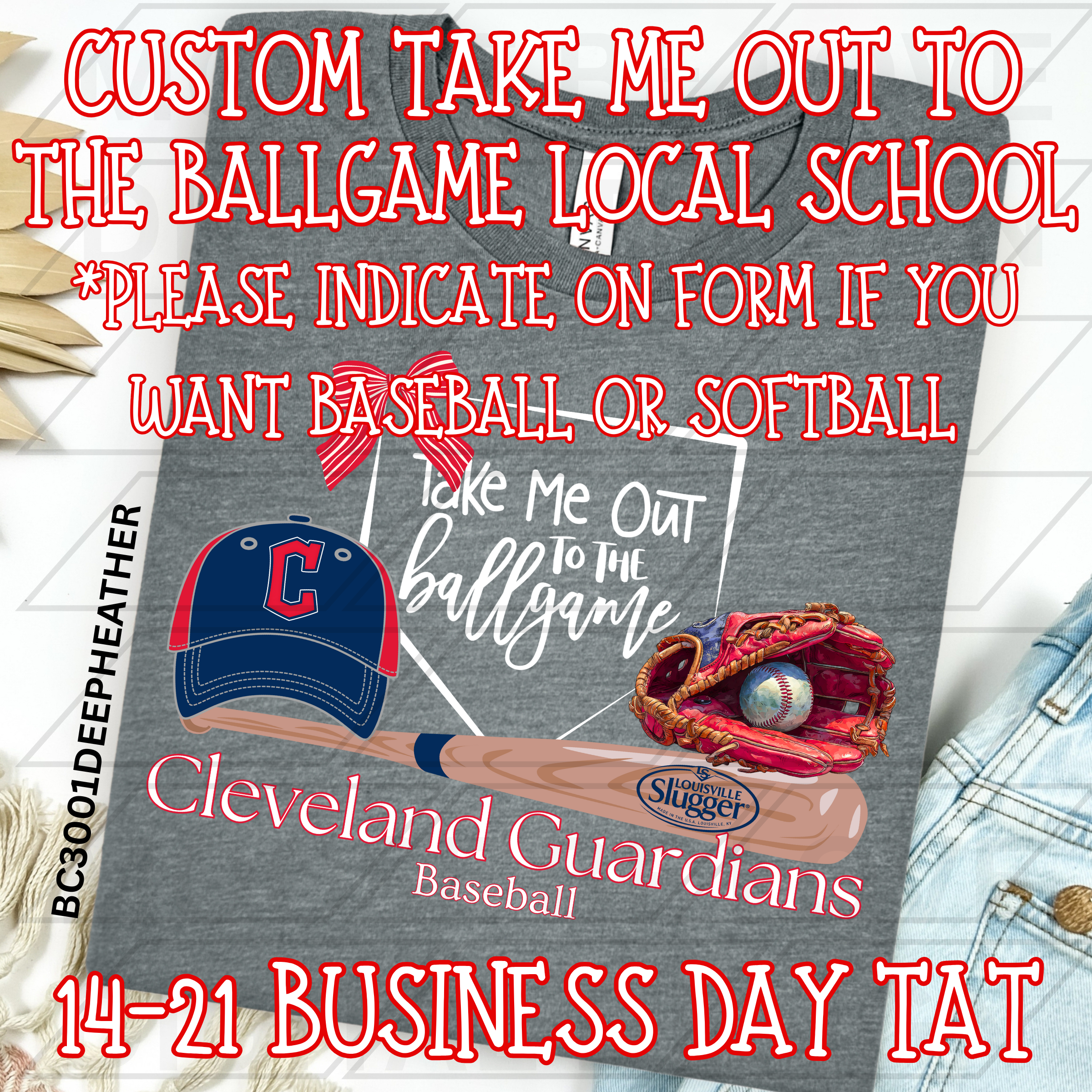REQUEST FOR LOCAL SCHOOL CUSTOM TAKE ME OUT TO THE BALLGAME DESIGN**14-21 BUSINESS DAY TAT**