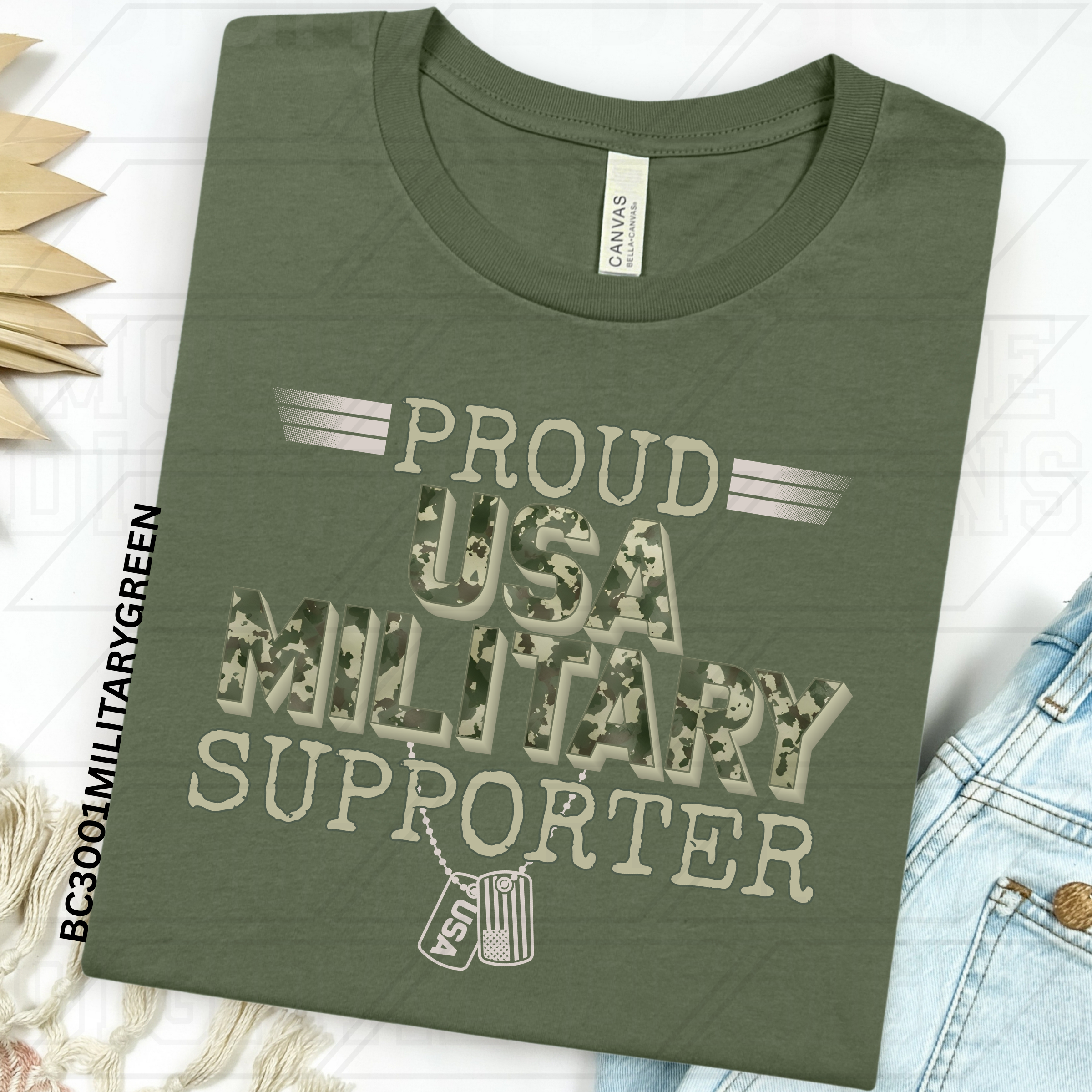 PROUD USA MILITARY SUPPORTER CAMO PNG