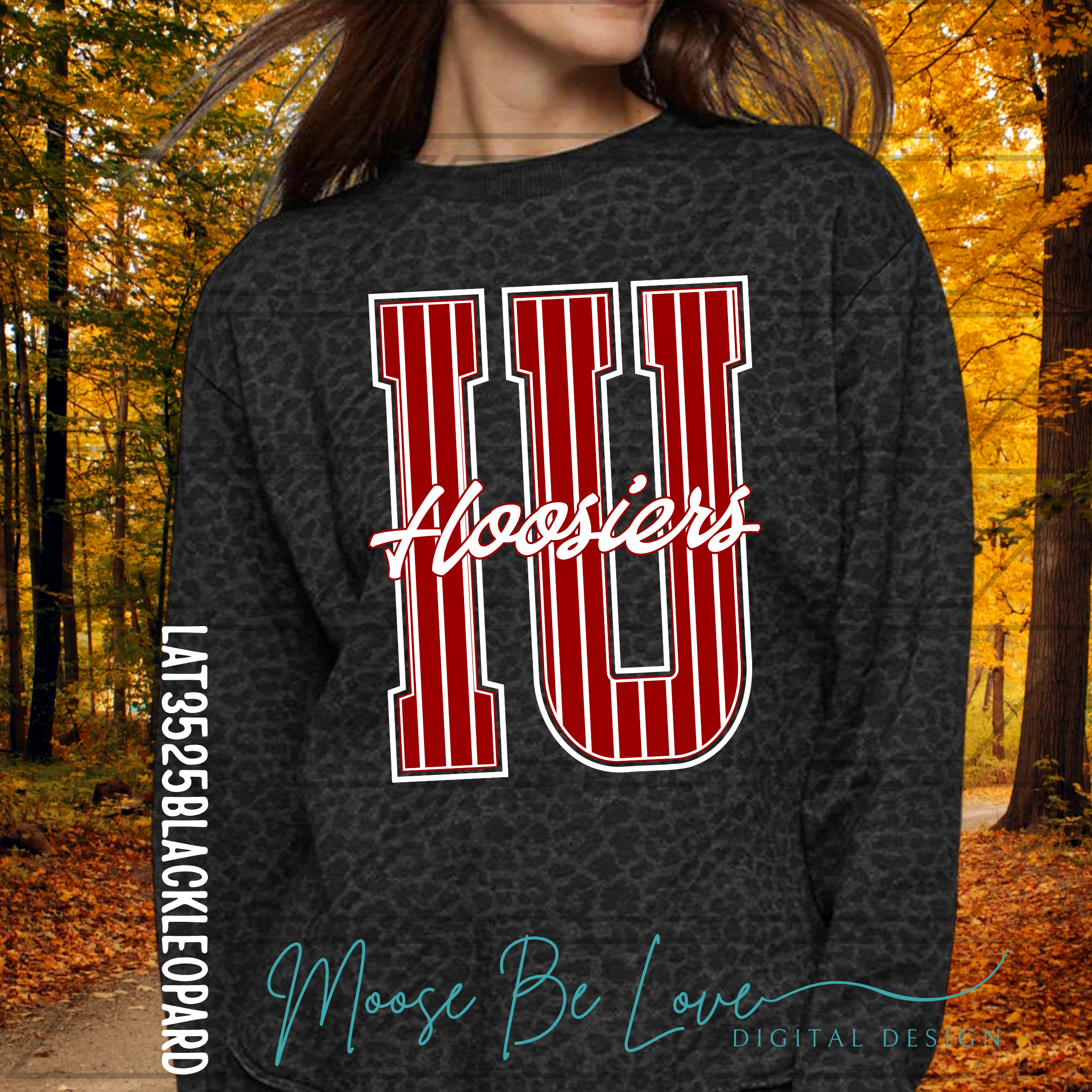 IU HOOSIERS PINSTRIPED DOUBLE VARSITY PNG