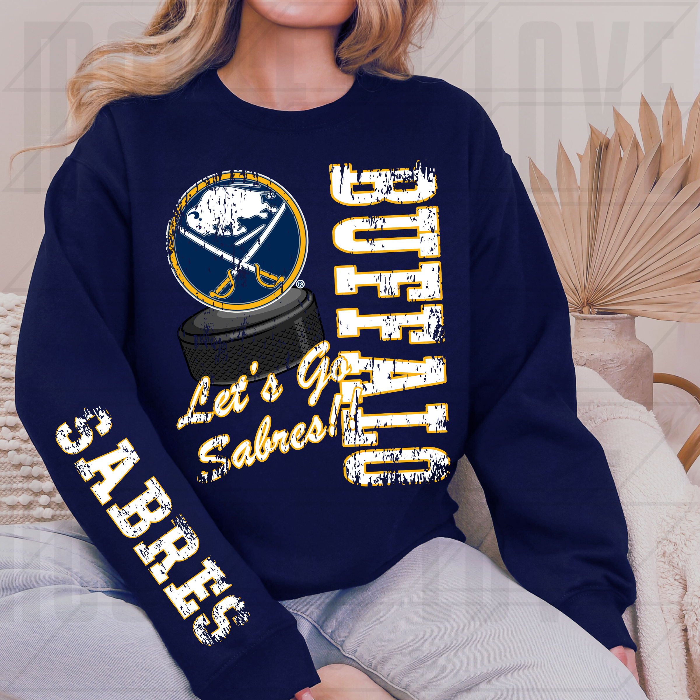BUFFALO HOCKEY RETRO MASCOT TYPO BUNDLE