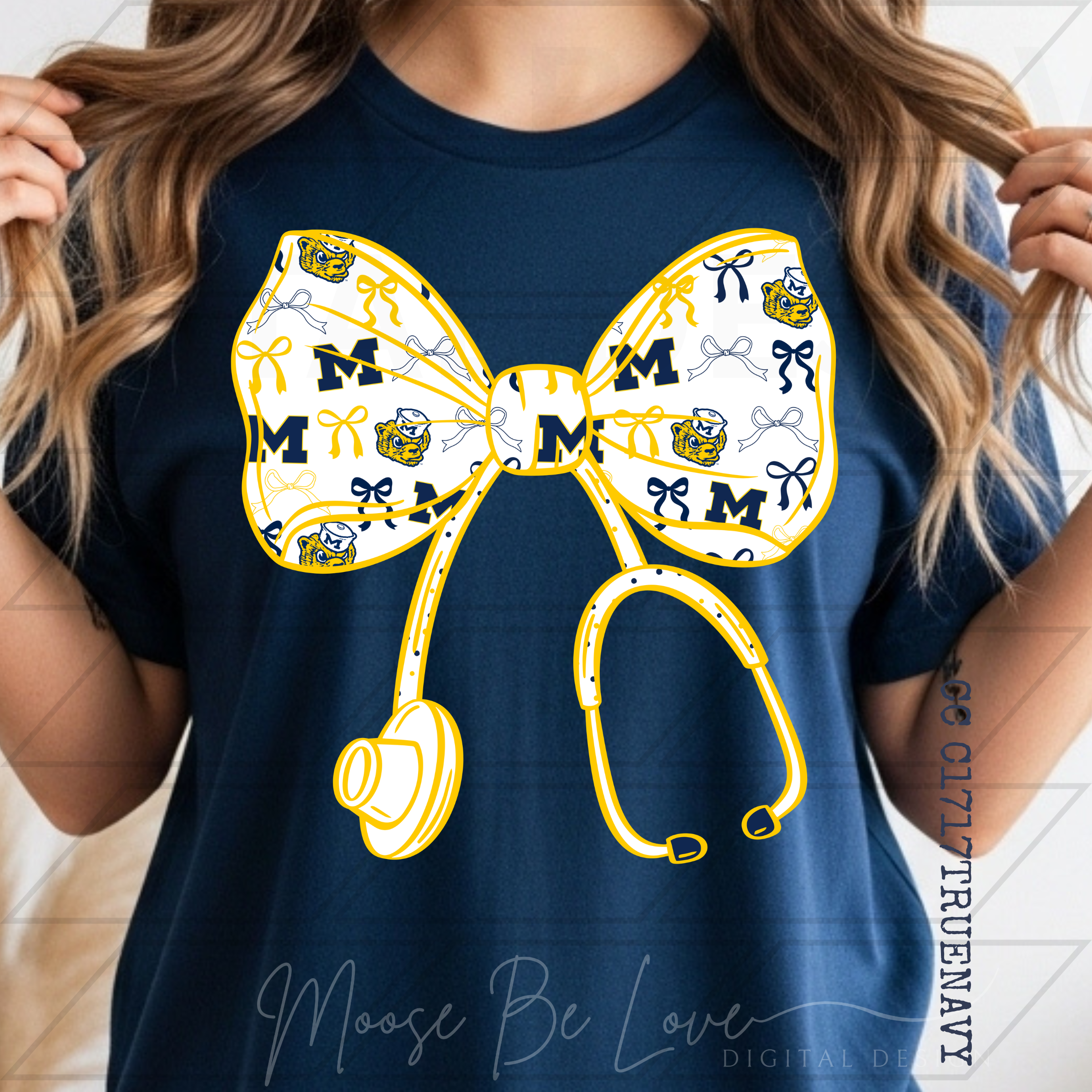 WOLVERINES POLKA DOT STETHOSCOPE BOW BUNDLE