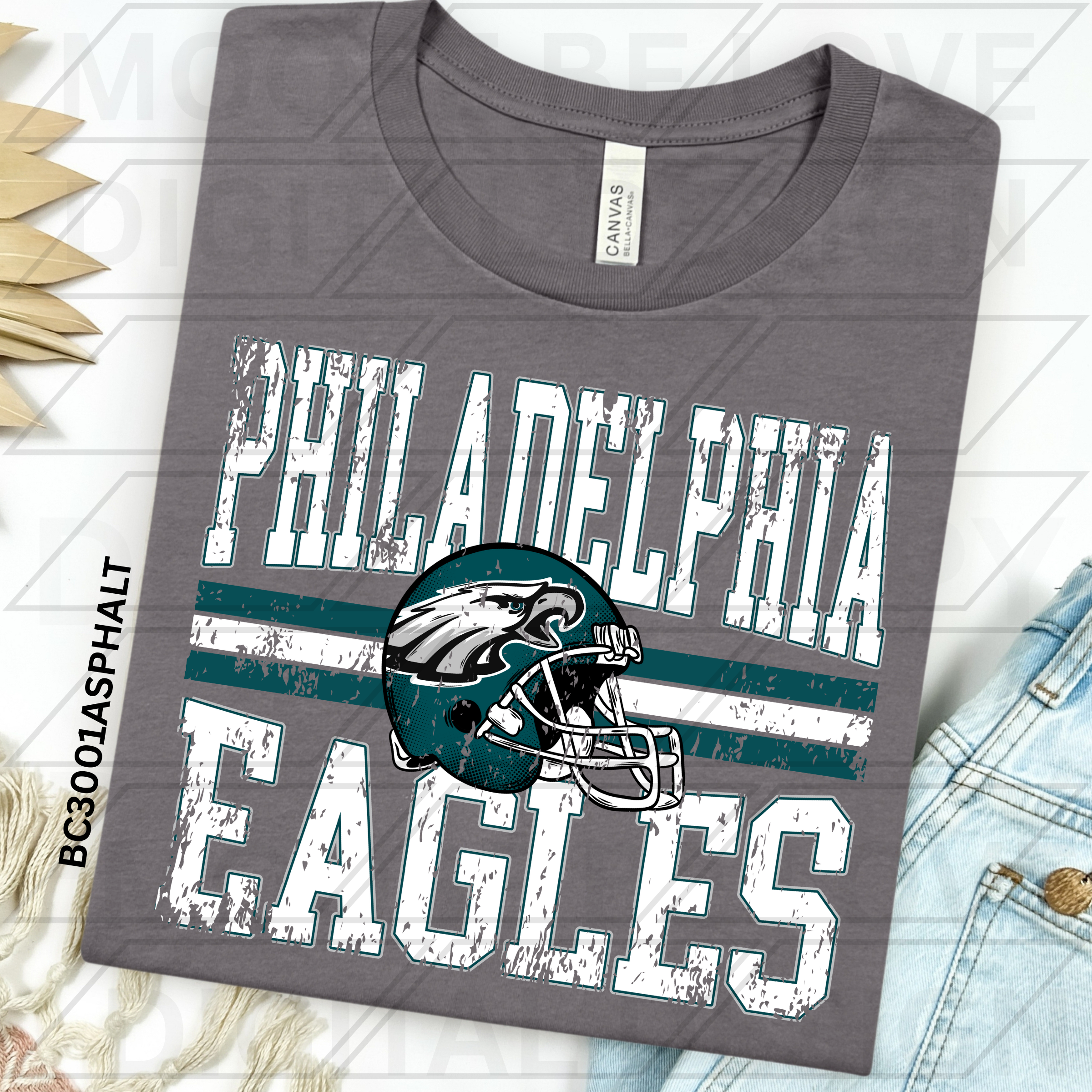 EAGLES FOOTBALL GRUNGE WIDE STRIPE BUNDLE