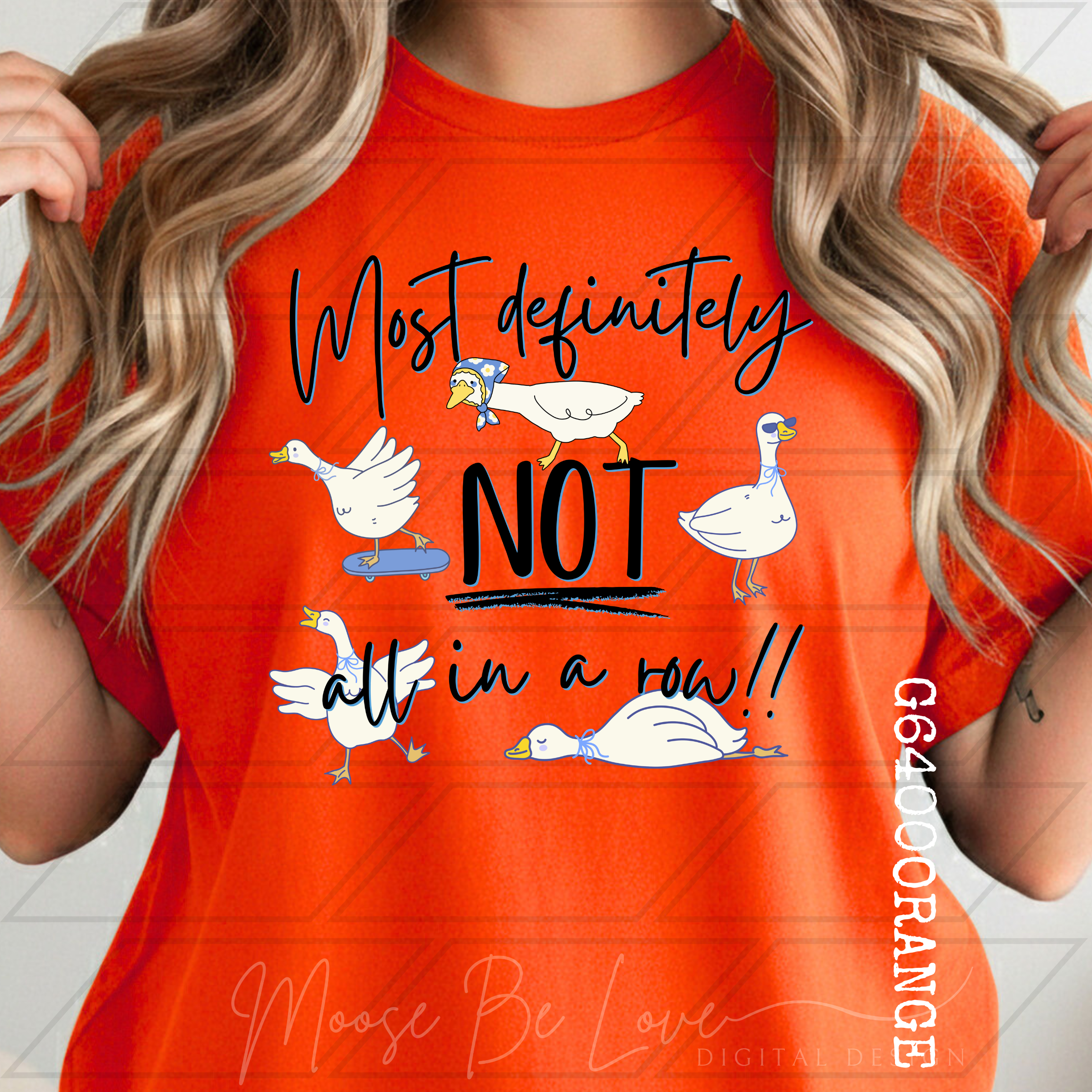 MOST DEFINITELY NOT ALL IN A ROW DUCKS BLUE VERSION PNG