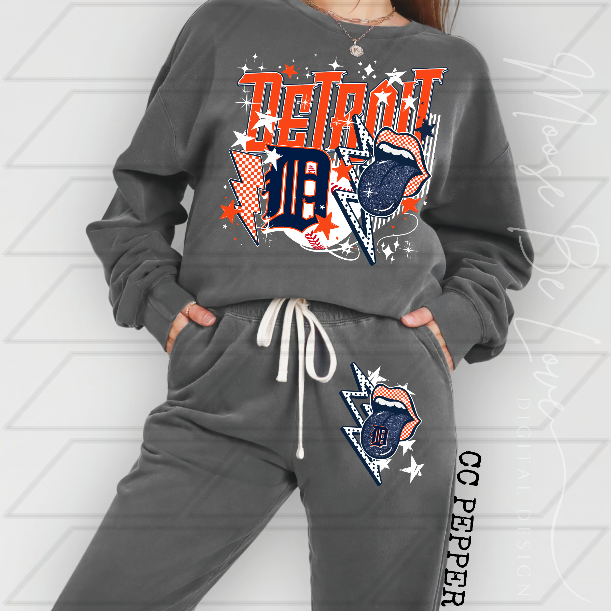 DETROIT ROCK AND ROLL BASEBALL COLLAGE BUNDLE